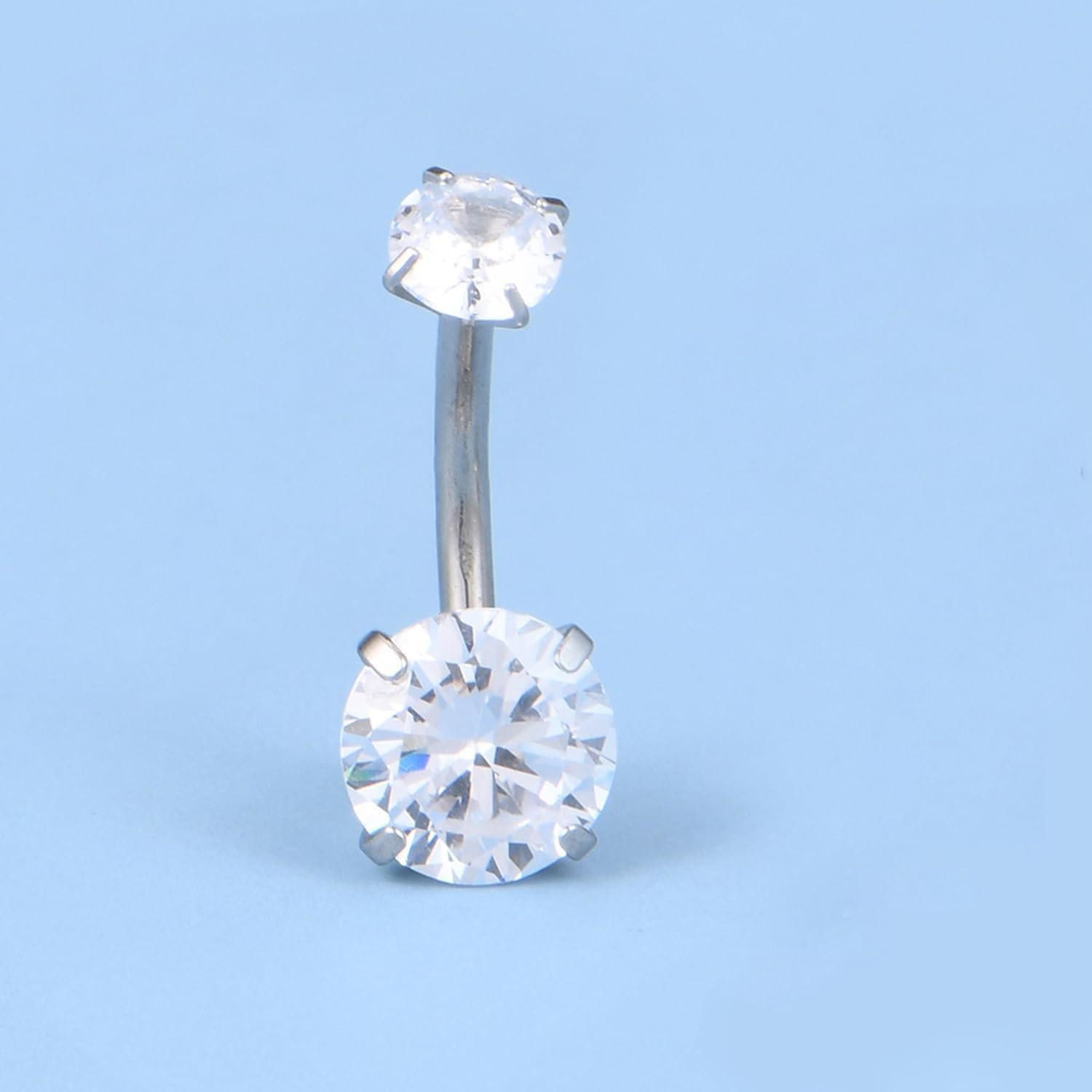 MODRSA Bauchnabelpiercing-Set Bauchnabelpiercing Kit 14G Chirurgenstahl Körperpiercing Toolset