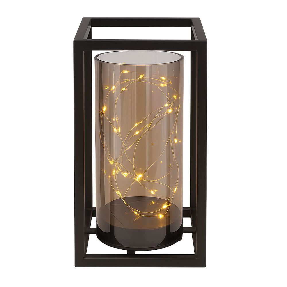 GLOBO LIGHTING LED Außen-Stehlampe, LED-Leuchtmittel fest verbaut, Warmweiß, Solarlampe Gartenleuchte Außenlampe LED Laterne Terrassenlampe H 25 cm