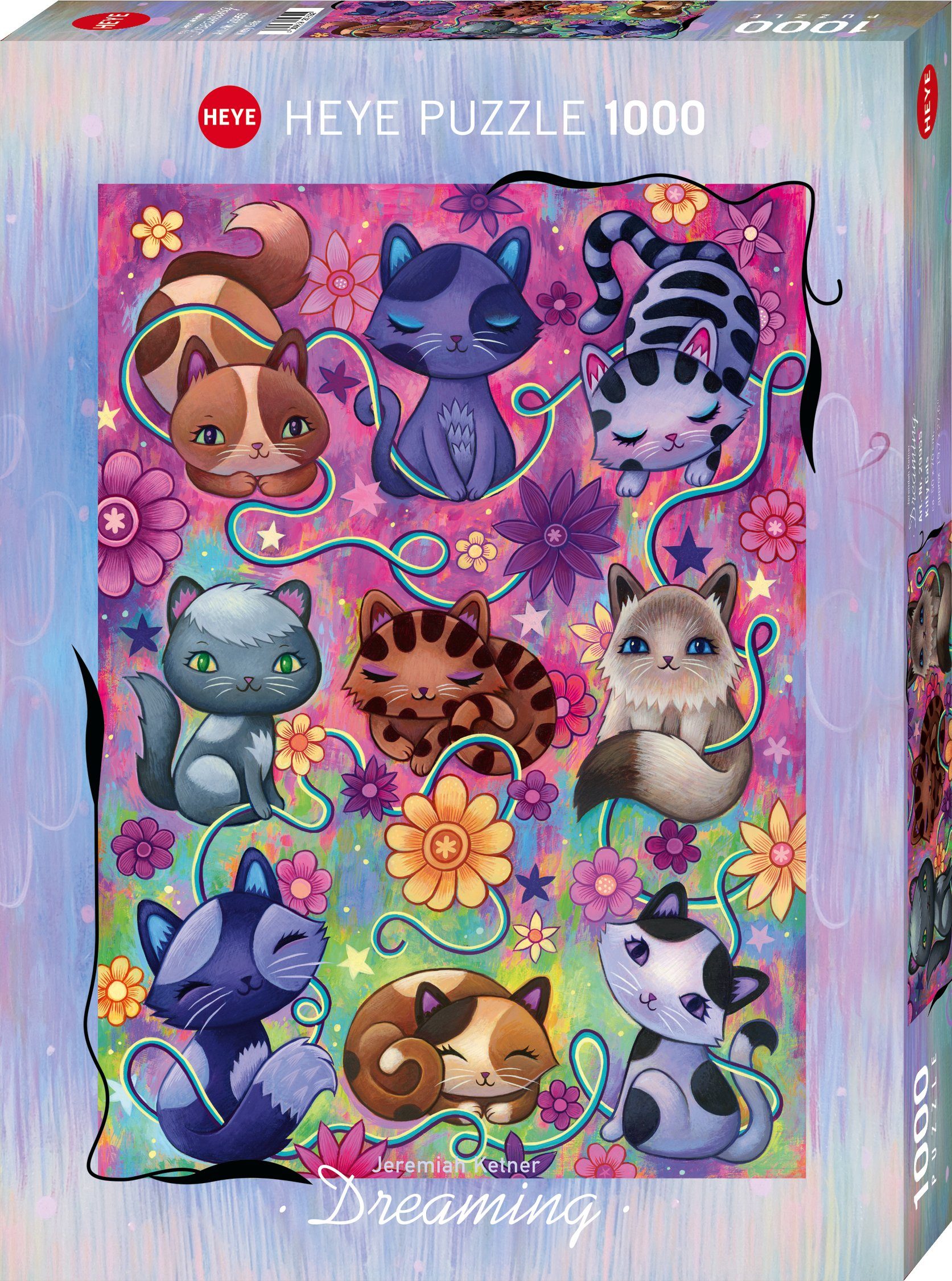 HEYE 1000 Made Puzzleteile, Dreaming, Cats Kitty Puzzle / Germany in