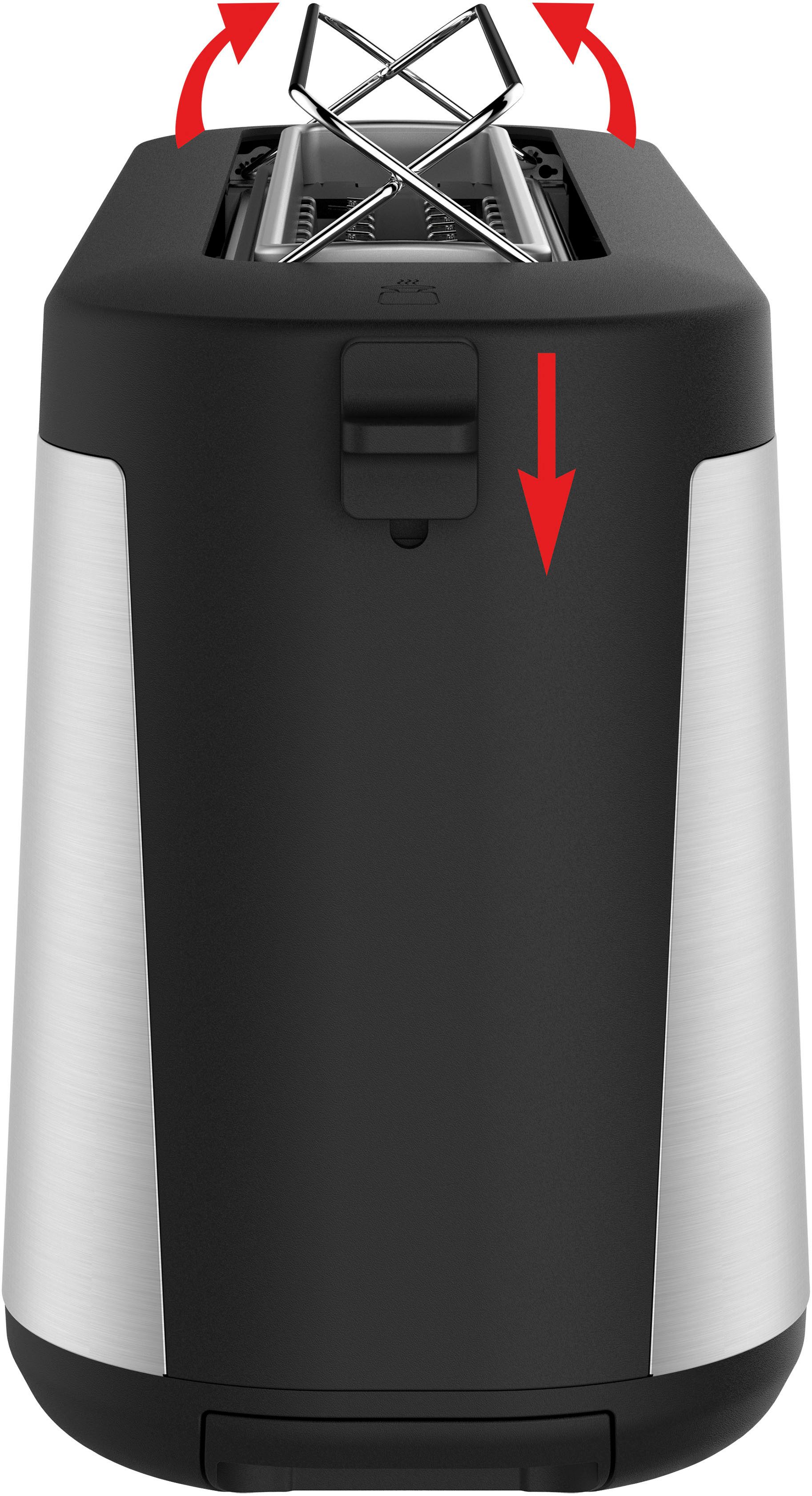 Tefal Toaster TL4308 Element, 1 langer Schlitz, 1000 W, 4 Einstellungen, Langschlitz, mit integriertem Brötchenaufsatz