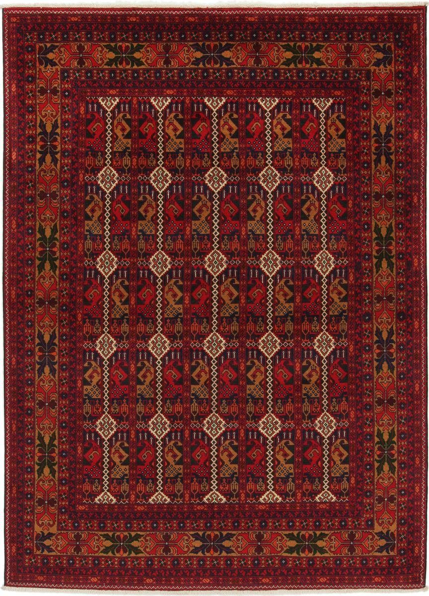 Orientteppich Afghan Mauri 146x203 Handgeknüpfter Orientteppich, Nain Trading, rechteckig, Höhe: 6 mm