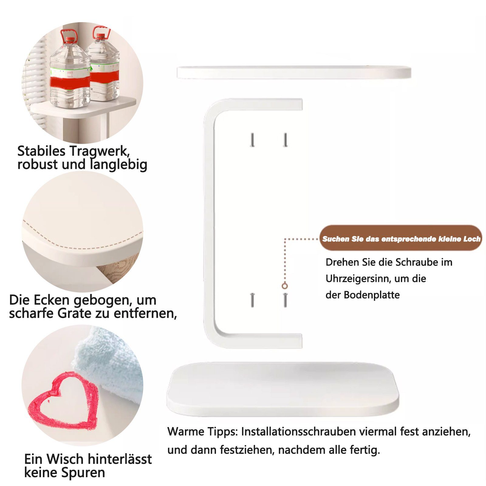 TWSOUL Beistelltisch Betttisch Kaffeetisch Sofatisch Laptoptisch günstig online kaufen