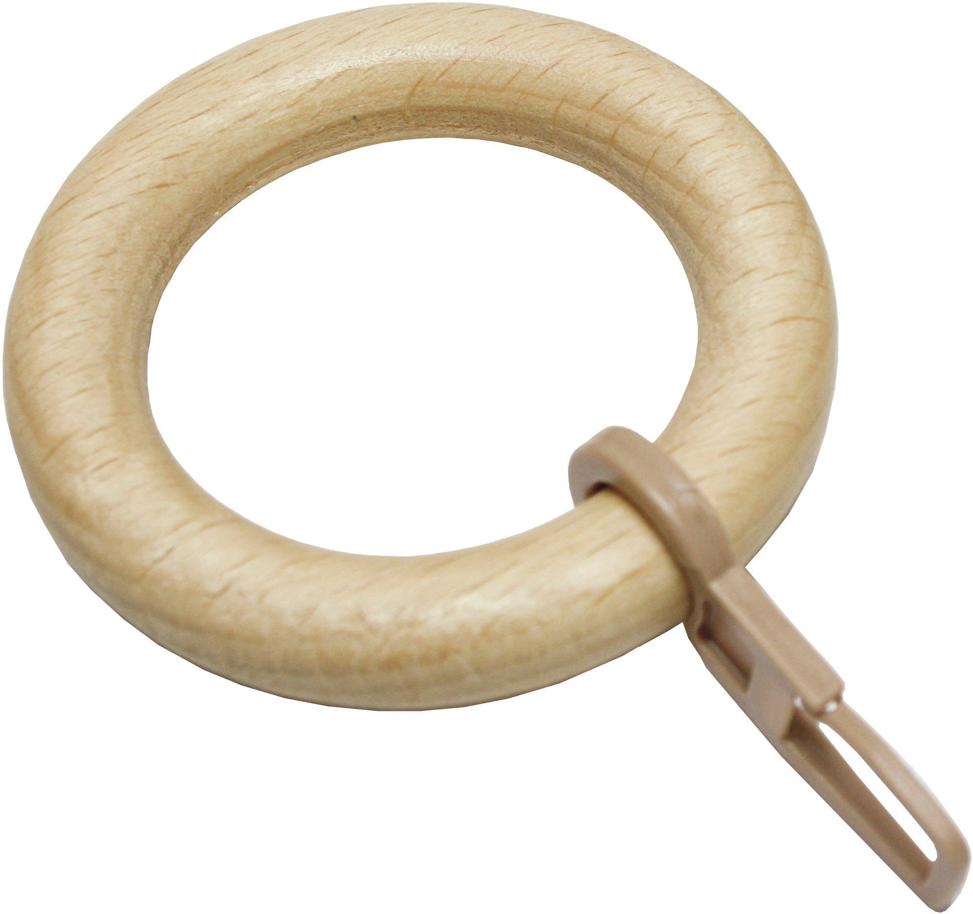 GARDINIA Gardinenring Lugano Holz, (10-St), Serie günstig online kaufen