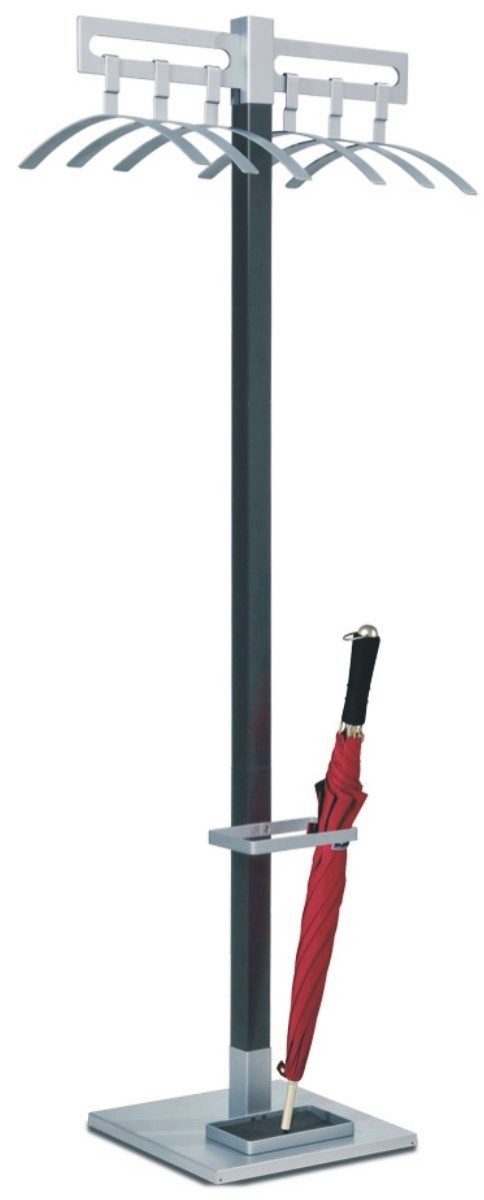 KERKMANN Garderobenständer Standgarderobe Montana HxBxT 170x55x37cm alusilber/schwarz
