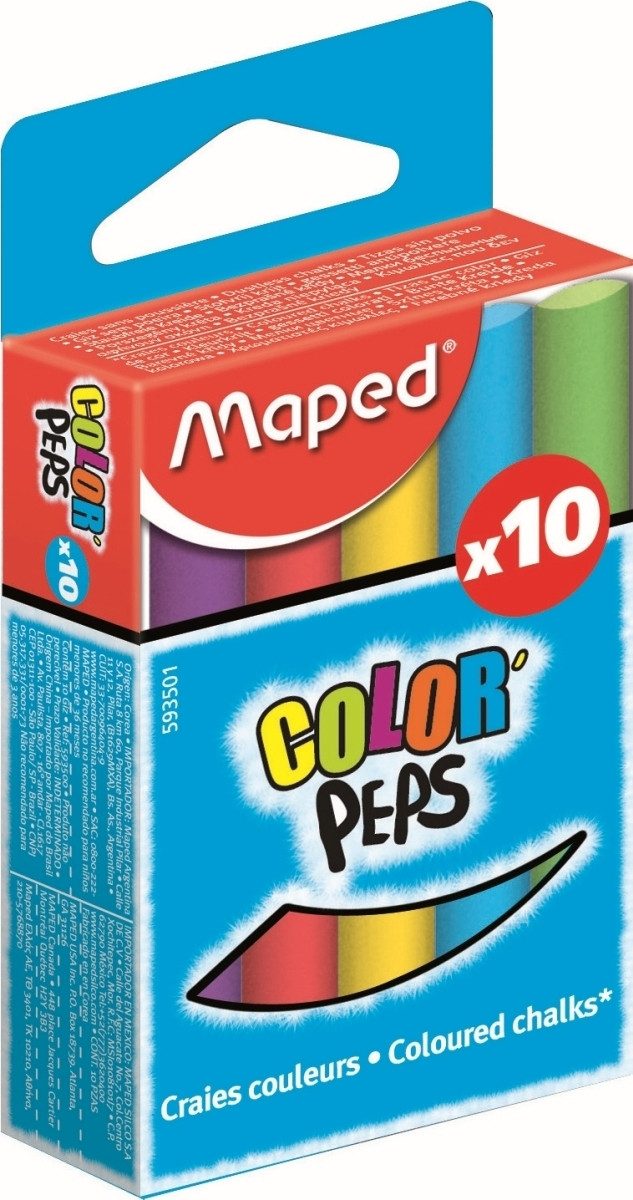 MAPED Buntstift Kreide farbig sortiert Kartonschachtel VE=10 stück