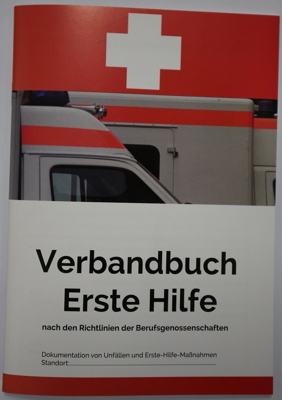 Steelboxx Arzttasche Betriebs Verbandskasten Erste Hilfe Koffer DIN 13157 Verbandkasten (Spar Set, 1-tlg), inkl. Verbandbuh
