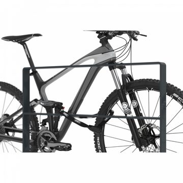 Dreifke Fahrradständer Fahrrad Anlehnbügel 9621, zum Aufdübeln, mit Knierohr, B1000mm, für 2 Fahrräder