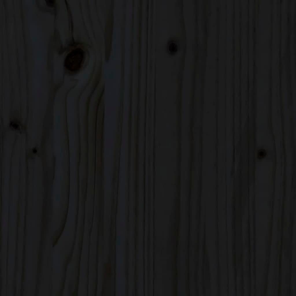 Gartenbox Massivholz furnicato Schwarz Kiefer Gartentruhe 115x49x60 cm