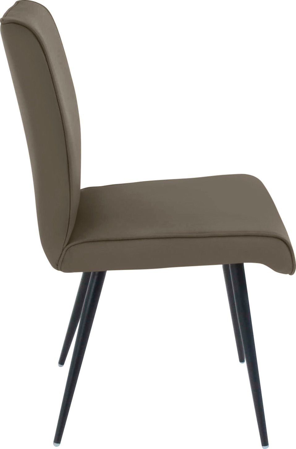 K+W Komfort & Giacomo 4- I Fußstuhl Rücken Keder mit und Sitz, 4-Fußstuhl Metallfüße (1 umlaufenden 4mm St), am Wohnen
