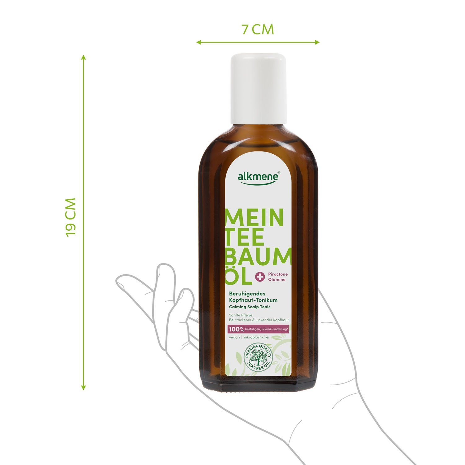Linderung 2x Teebaumöl Tonikum Juckreiz alkmene 100% 2-tlg. bestätigt vegan, Haarwasser Kopfhaut