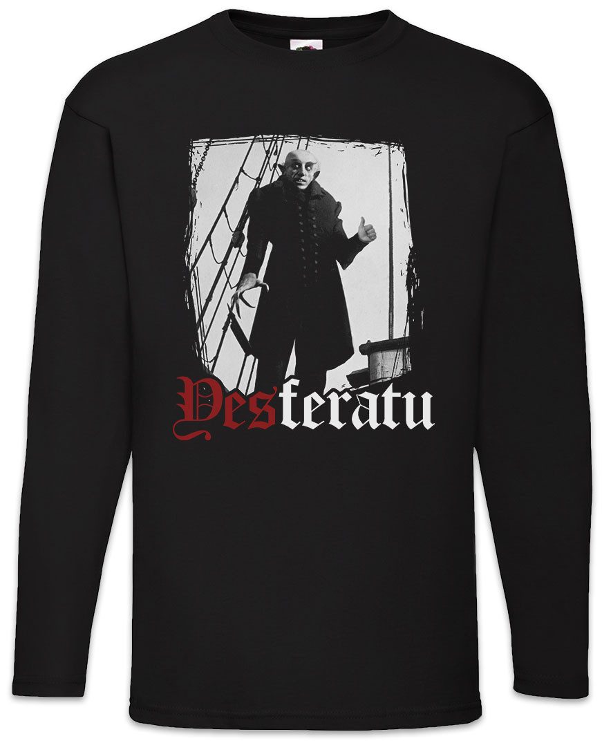 Langarmshirt Yesferatu B Langarm T-Shirt Classic Movie Film Nosferatu Kinski Bela