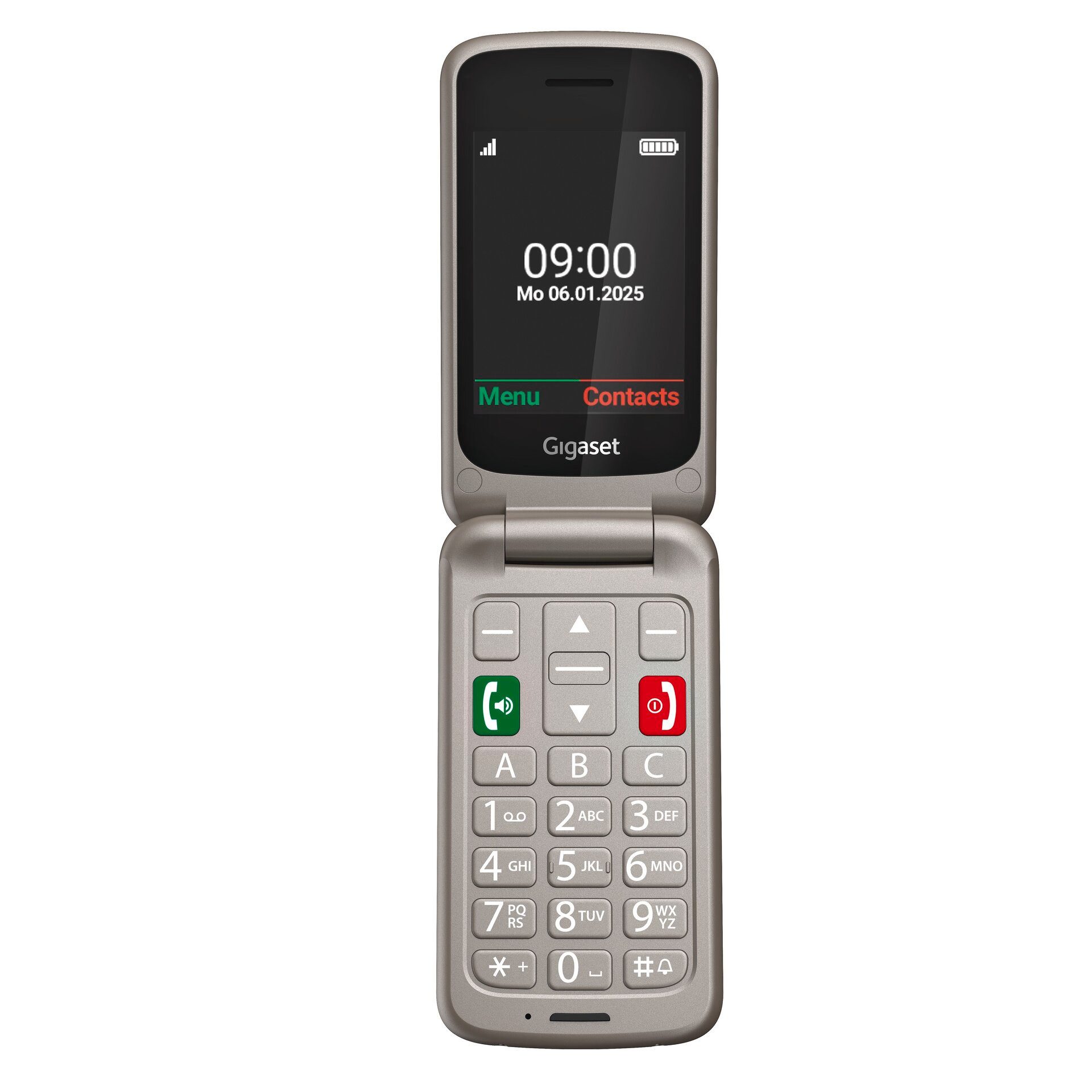 Gigaset GL595 Seniorenhandy (7,1 cm/2.8 Zoll, 0.032 GB Speicherplatz, 0,3 MP Kamera, SOS-Notruftaste)