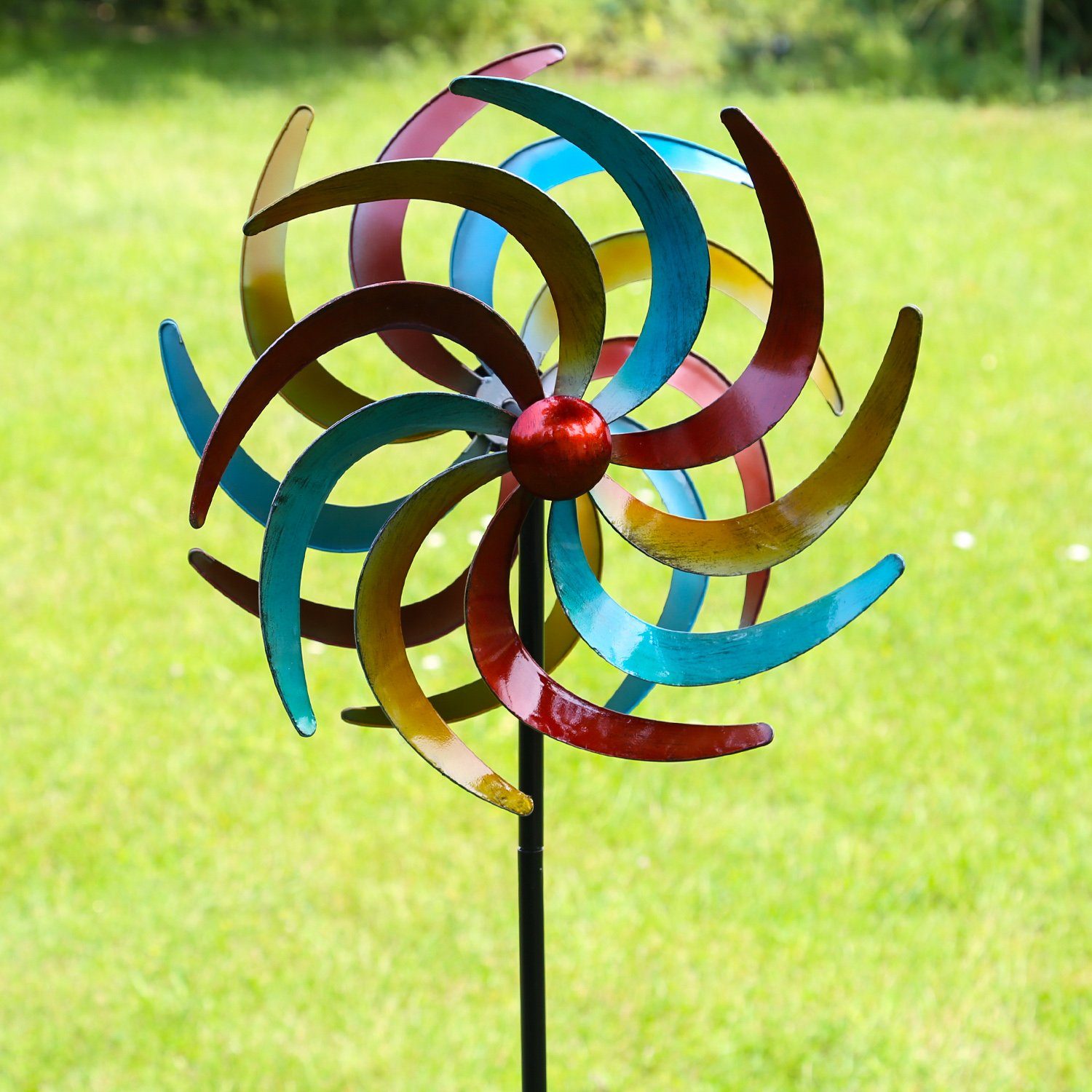 MARELIDA DekoWindrad »Doppel Windrad Gartendeko Metall Erdspieß