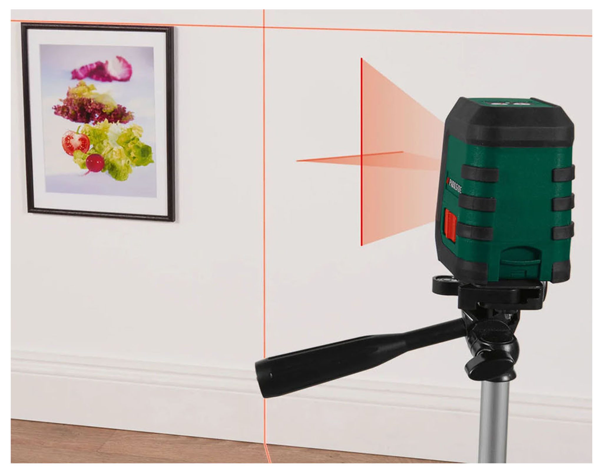 Parkside Lasermessgerät Kreuzlinienlaser PKLL 10 B3 Stativ Ausrichtung waag günstig online kaufen