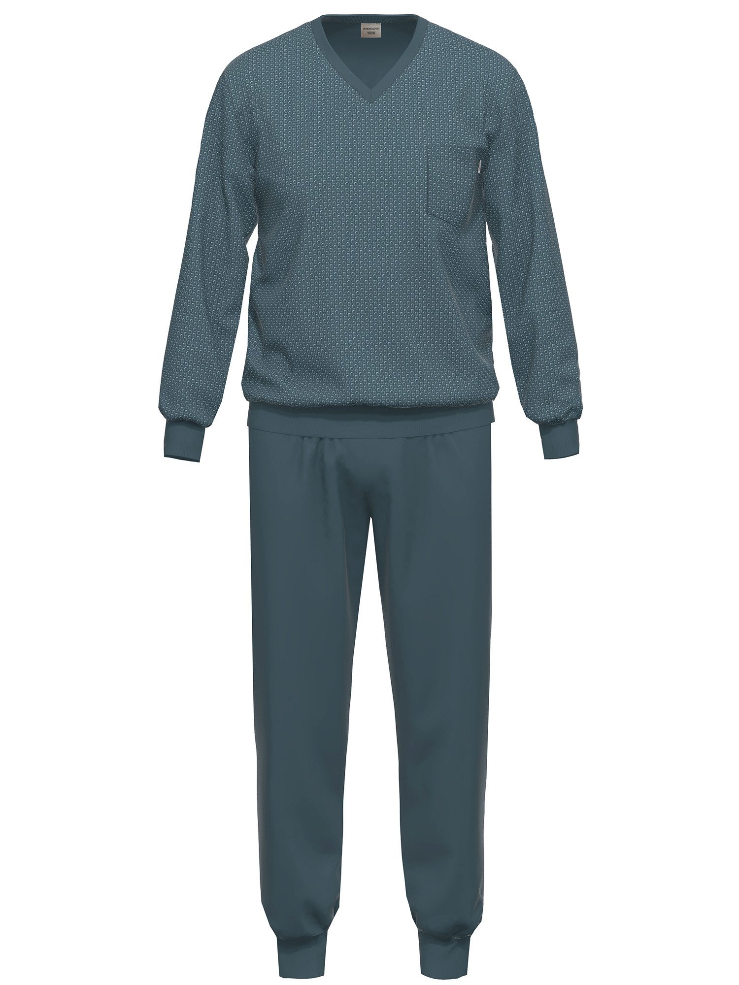 Pyjama Herren Pyjama lang, V-Ausschnitt Nightwear / Singl