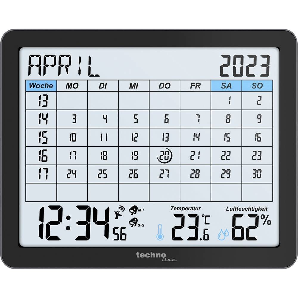 Tischuhr Funk-Uhr mit Tischkalender