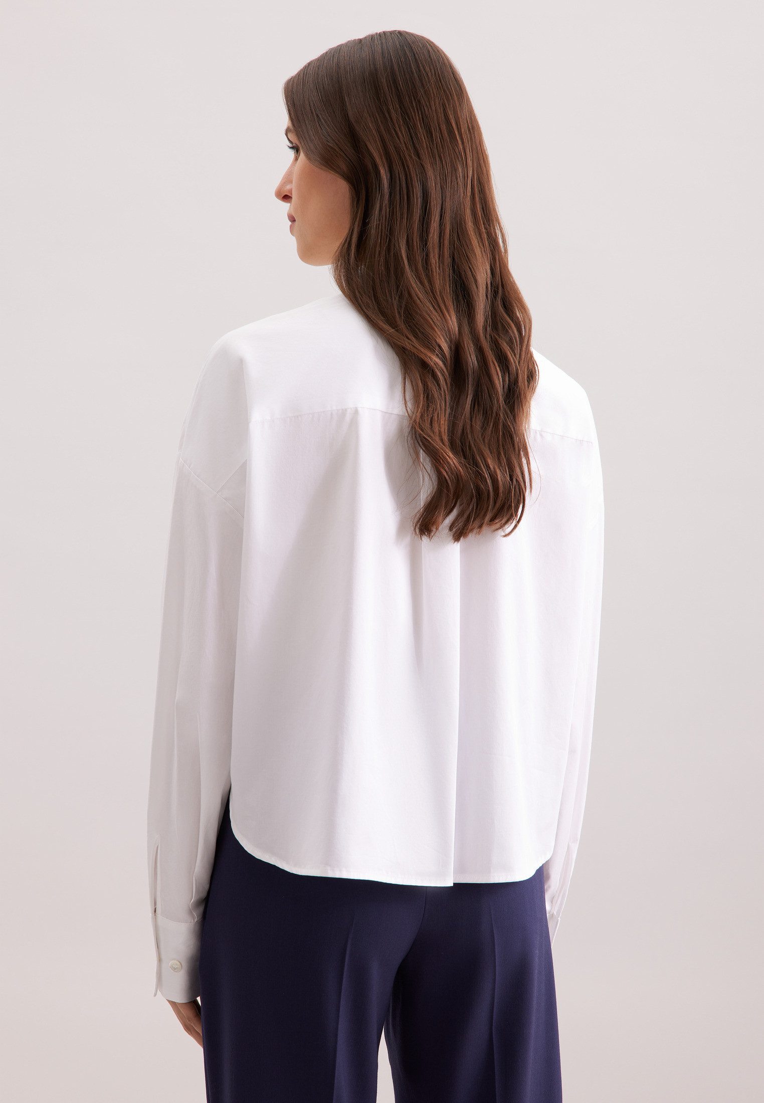 seidensticker Klassische Bluse Schwarze Rose 1/1 Rundhals Uni günstig online kaufen