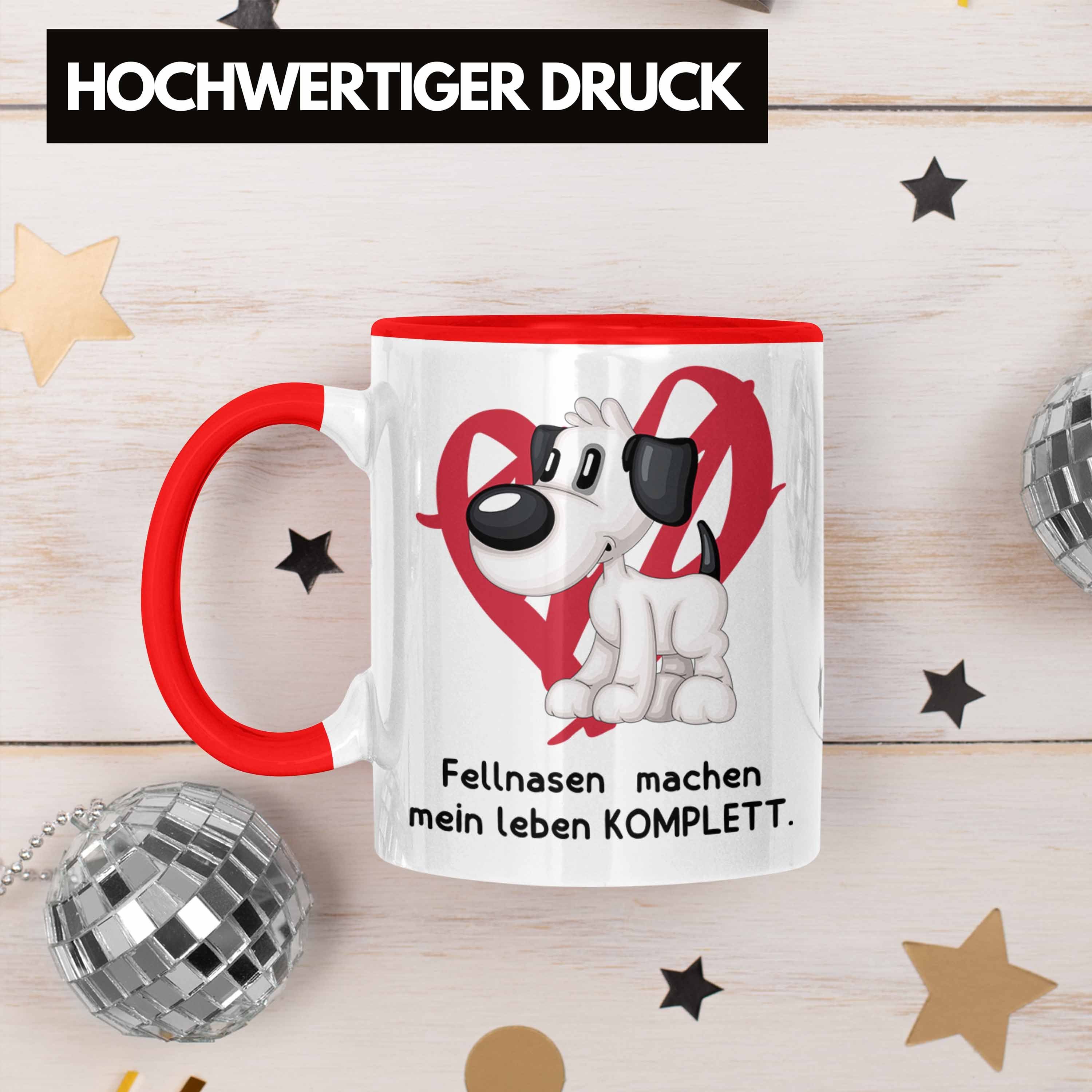 Geschenk Rot machen Kaffee-Becher Trendation Hundebesitzer mein Fellnasen Tasse Leben Tasse