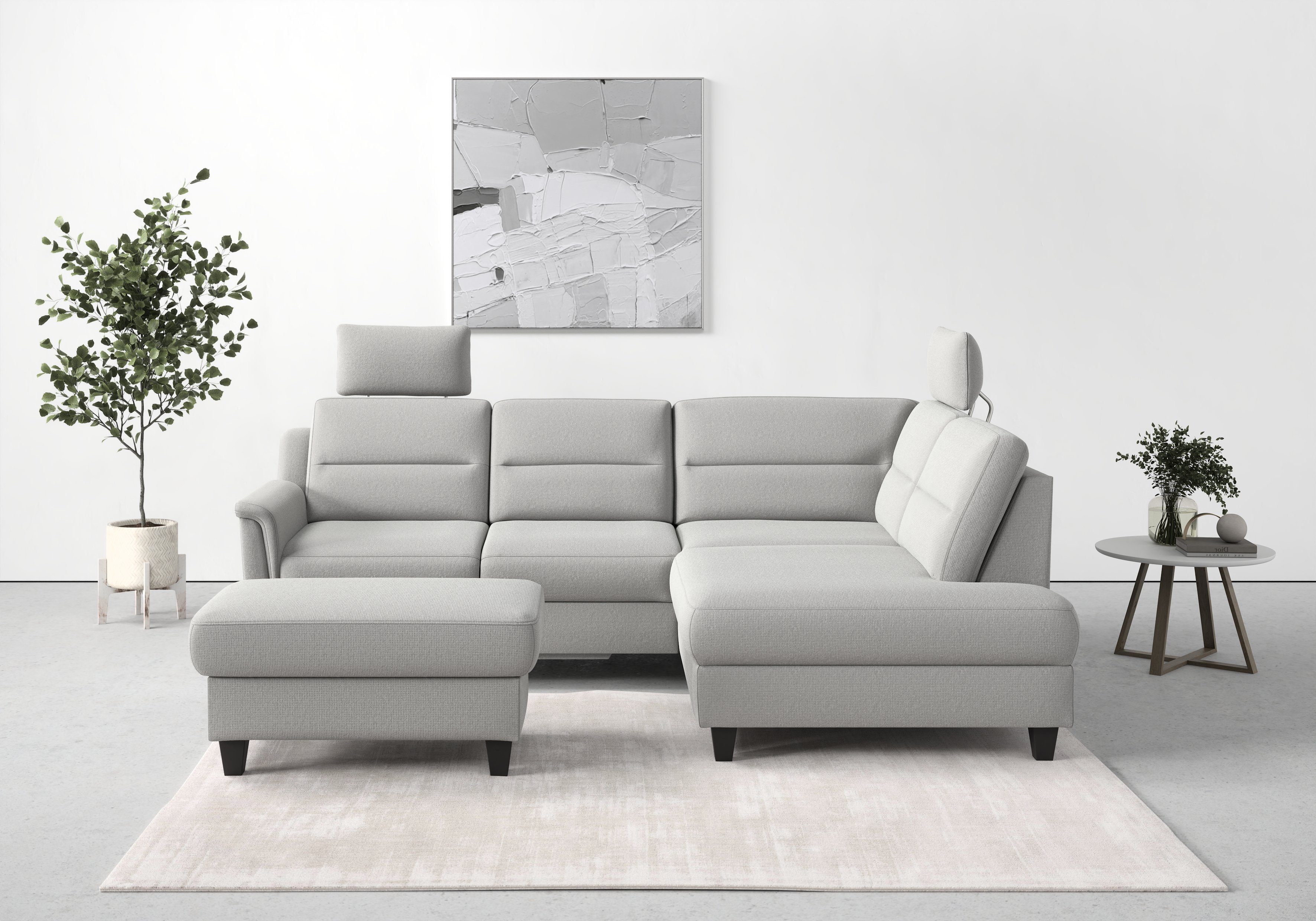 sit&more Ecksofa Farö, inklusive Federkern, Bettkasten wahlweise Bettfunktion mit und