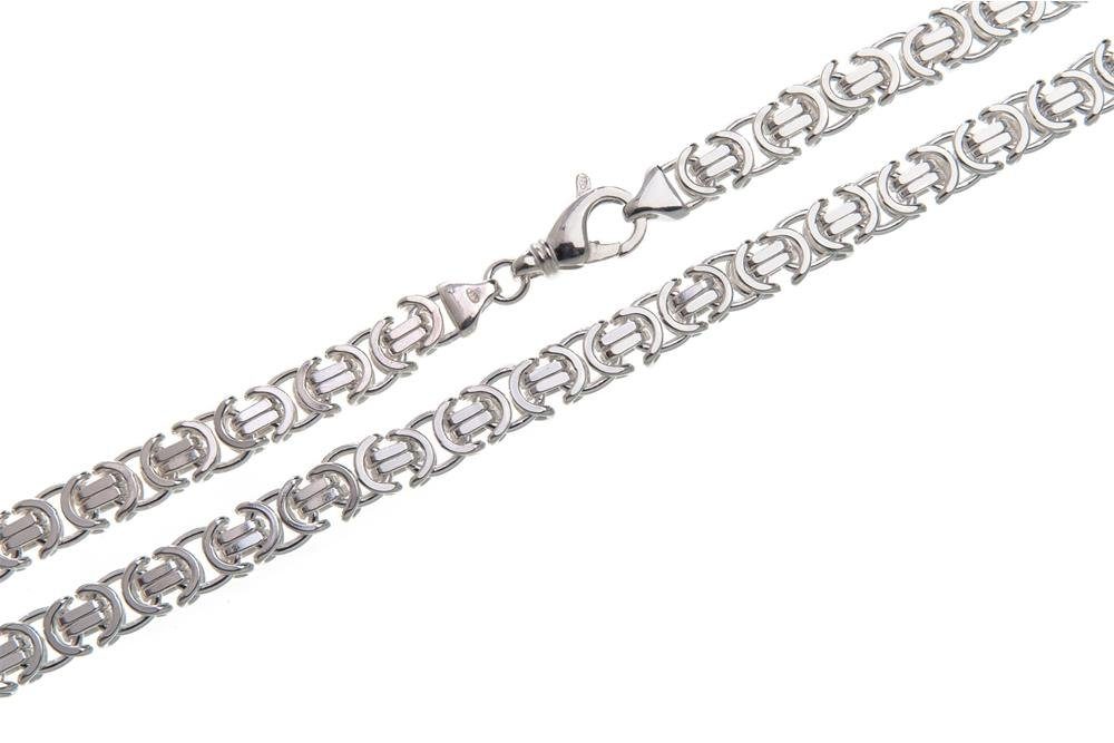 wählbar - Silber, Königskette, Länge Silberkettenstore 925 Silberkette 9mm flach 40-100cm von