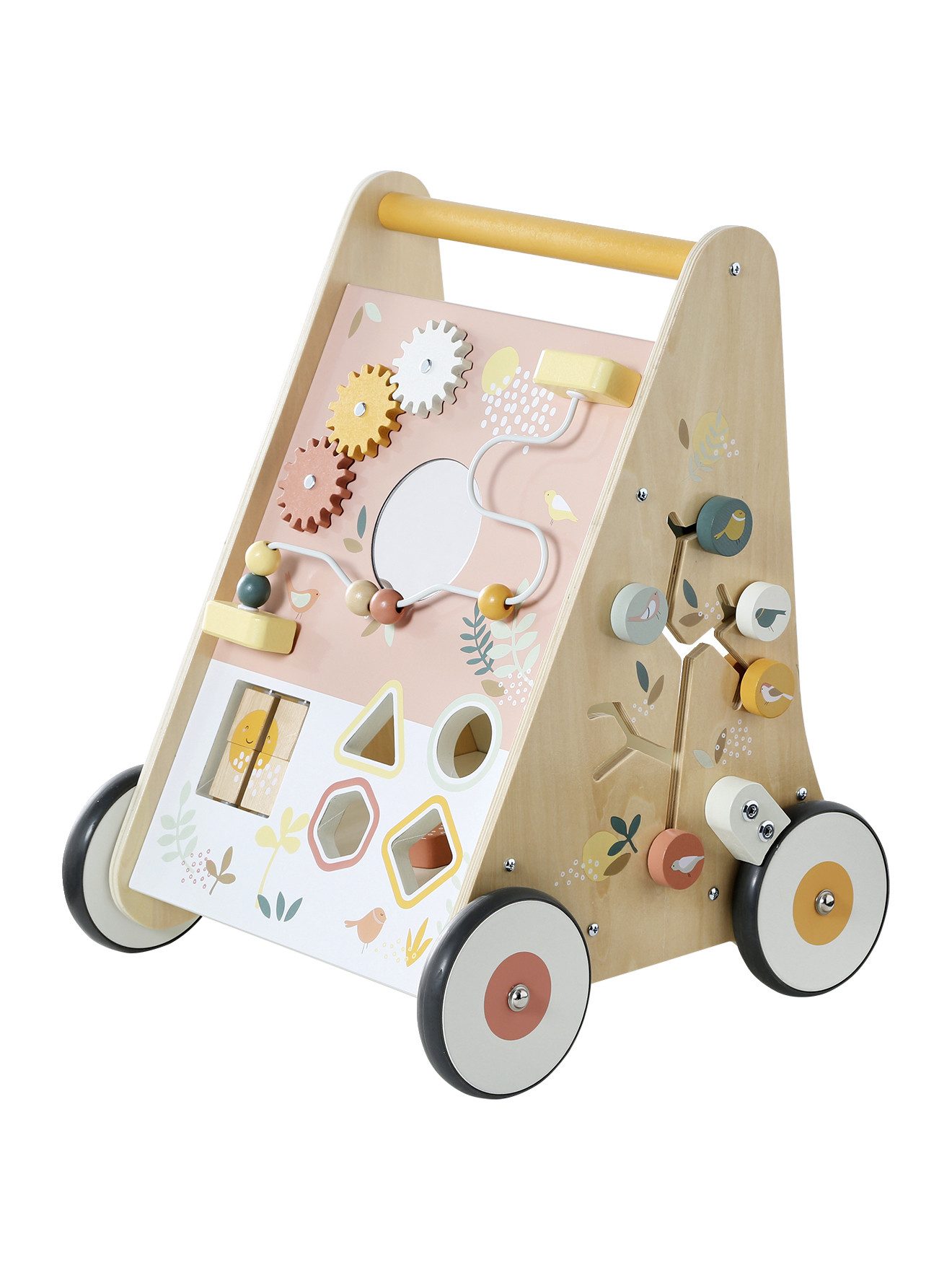 vertbaudet Lauflernwagen Activity-Lauflernwagen mit Bremsen, Holz FSC®