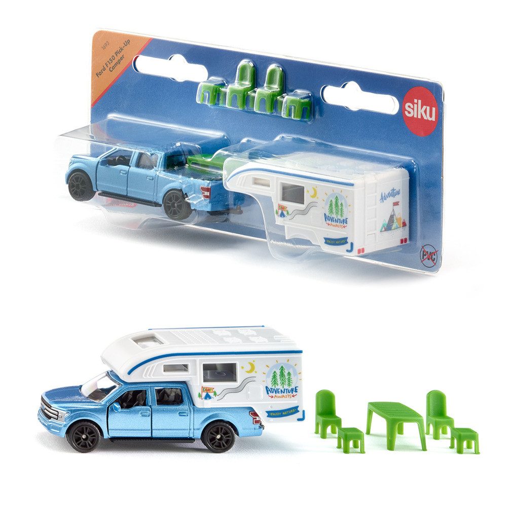 SIEPER Modellauto siku Ford F150 Pick-Up Camper mit Zubehör