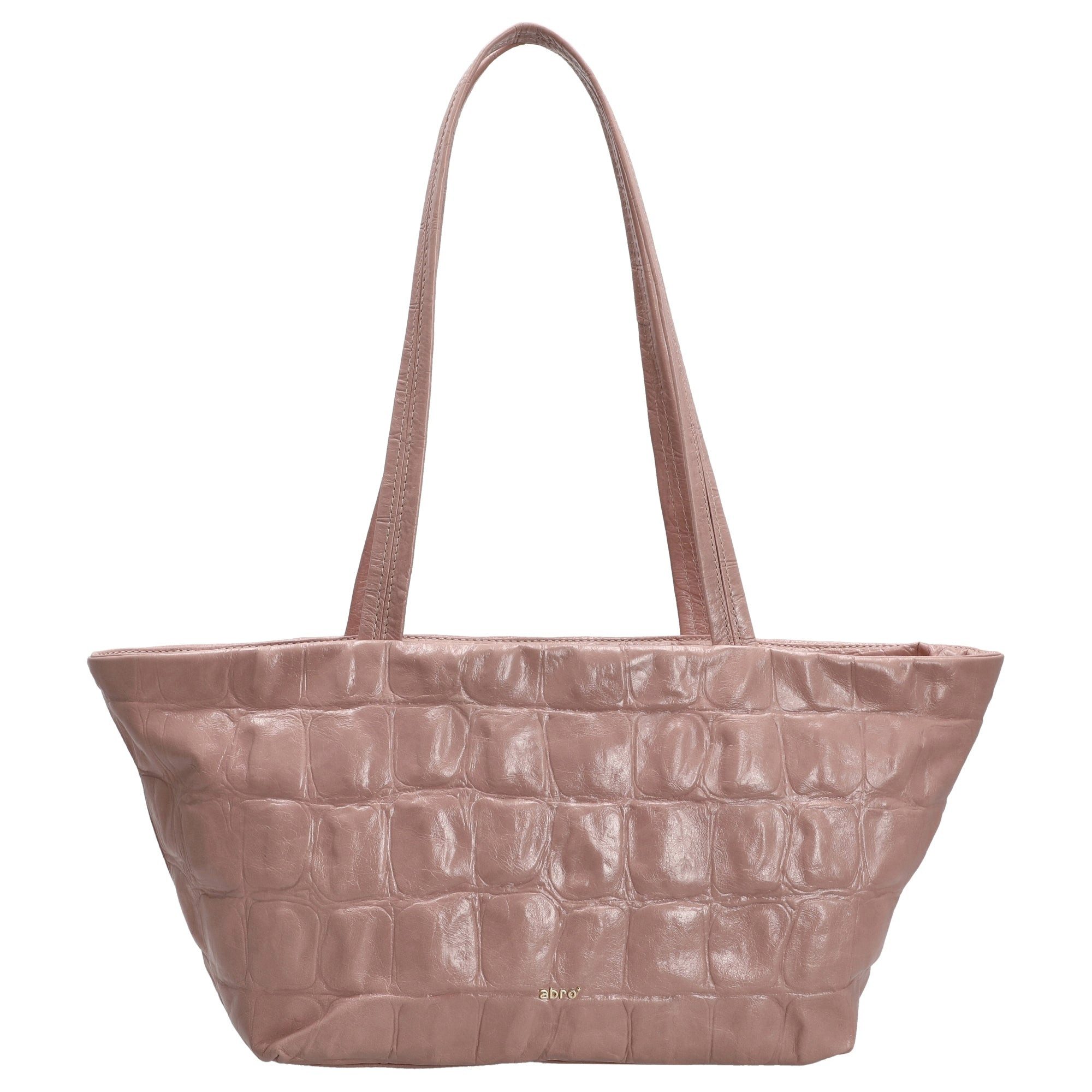 Abro Umhängetasche Alba Maxi Cocco - Schultertasche 26 cm (rosa)