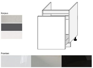 Feldmann-Wohnen Spülenunterschrank ESSEN (Unterschrank, Küchenschrank) ES-D1ZE/60 mit Vollauszug - Korpus- und Frontfarbe wählbar