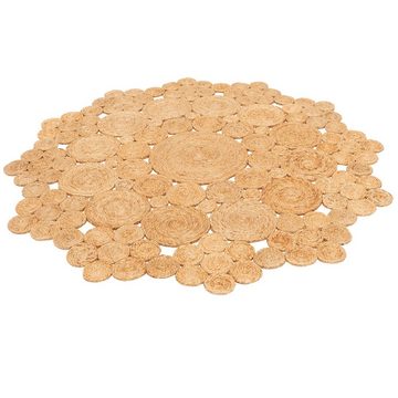 Sisalteppich Naturfaser Teppich Jute Salsa Natur Circle Rund, Pergamon, Rund, Höhe: 15 mm