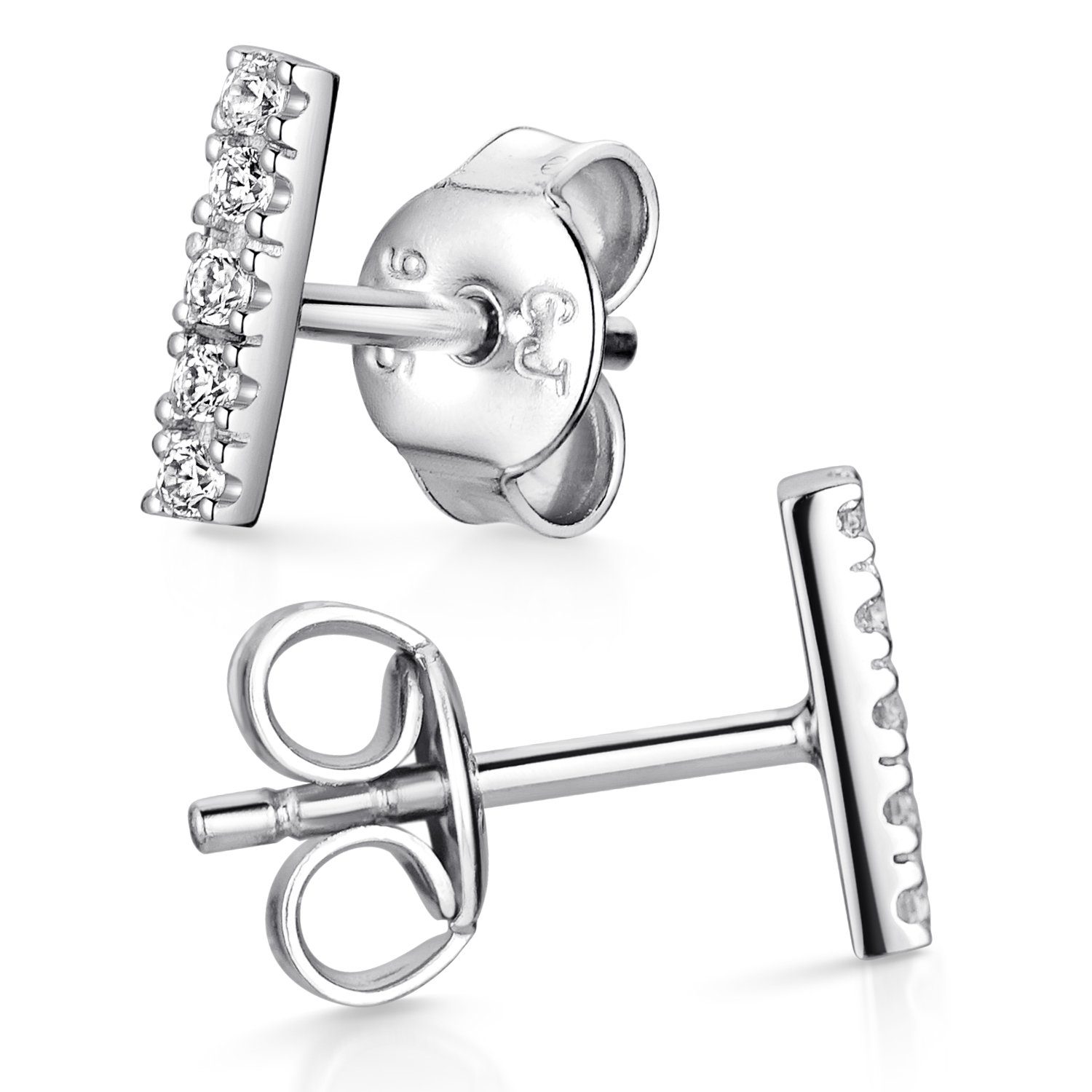 Materia Paar Ohrstecker Ohrringe Damen Silber Zirkonia SO-447, 925 Sterling günstig online kaufen