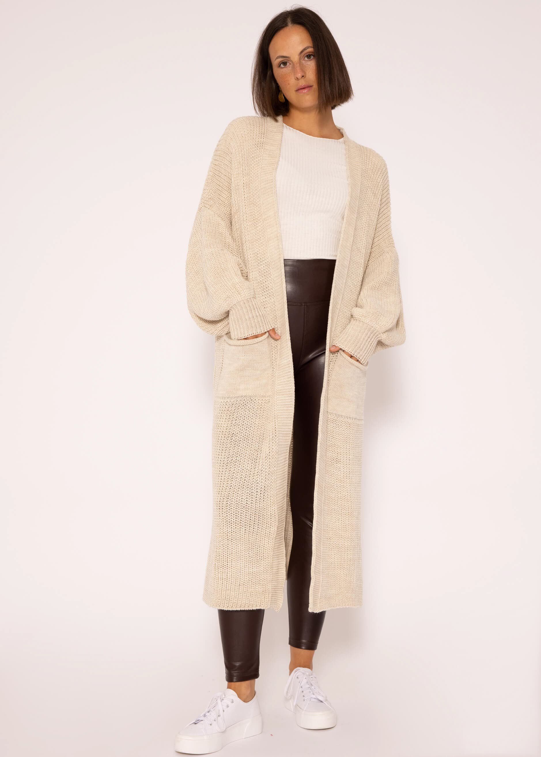 SASSYCLASSY Longstrickjacke Oversize Strickjacke Damen lang Elegant Winter günstig online kaufen