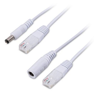 kwmobile Netzwerk-Adapter, PoE Adapter Set - Injektor + Splitter Kabel für Netzwerk, IP Geräte