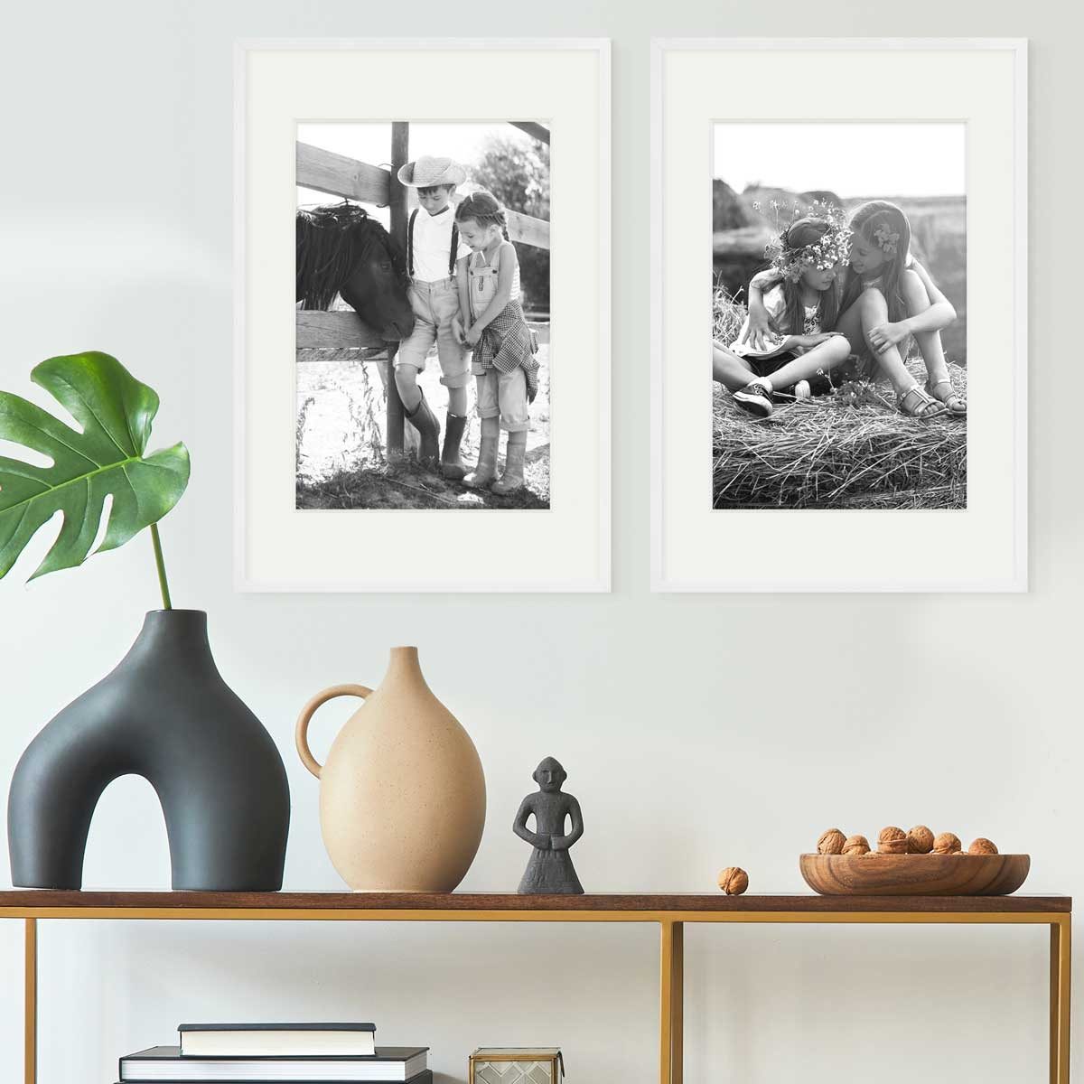 PHOTOLINI Bilderrahmen 2er Set Echtholz mit günstig online kaufen