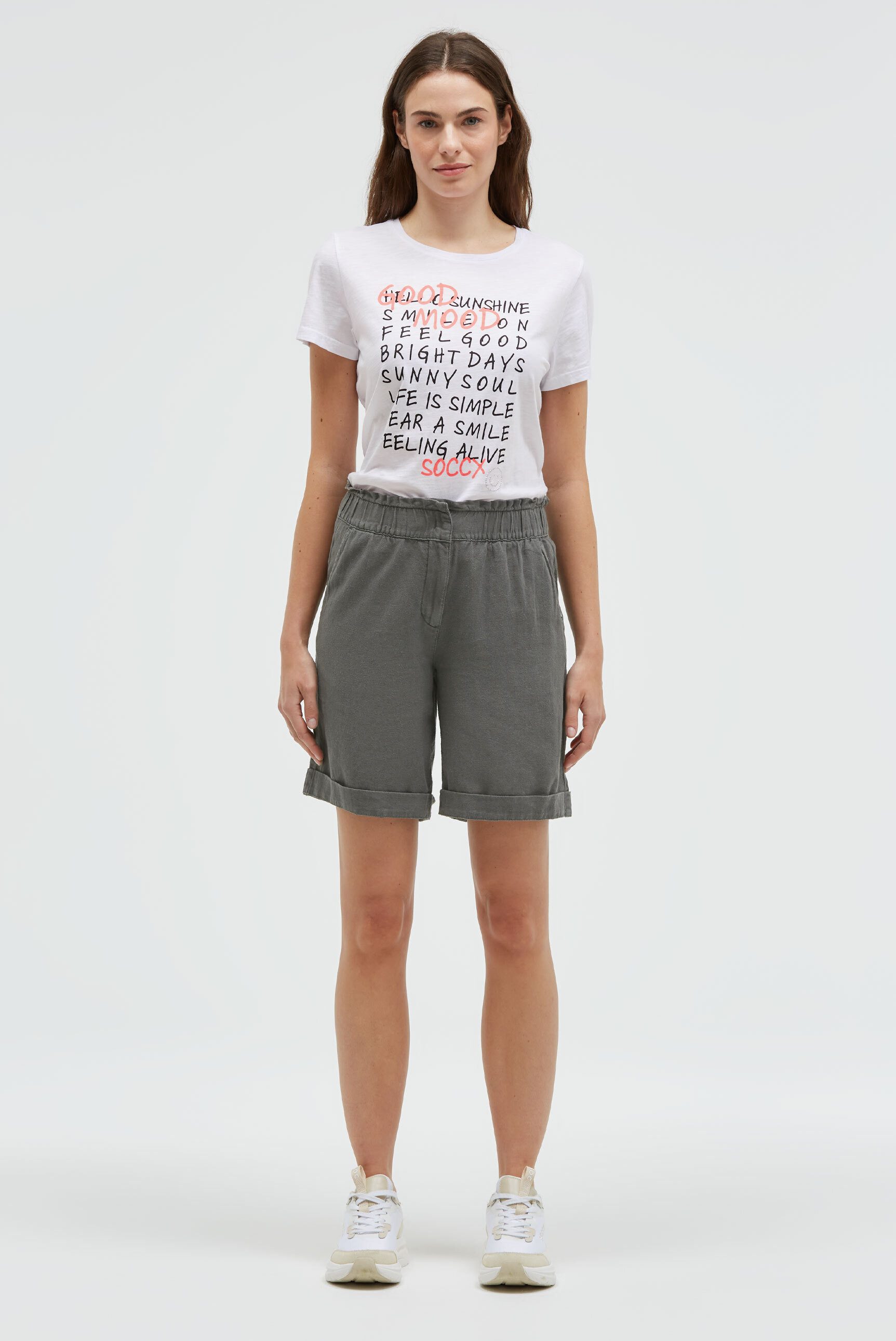 SOCCX Shorts mit Turn-Up-Saum