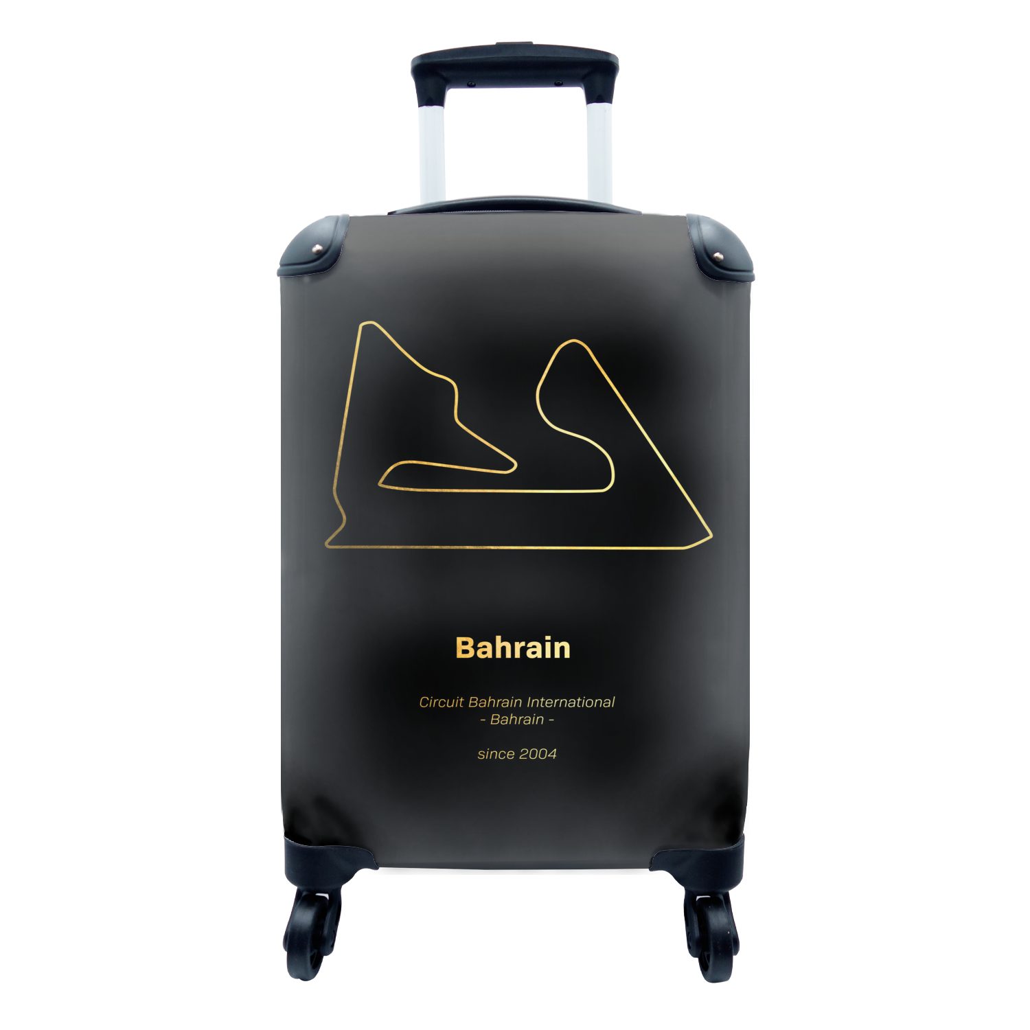 MuchoWow Handgepäckkoffer Bahrain - F1 Reisekoffer 4 Trolley, Handgepäck rollen, Reisetasche für Rollen, mit Ferien, Rennstrecke, 