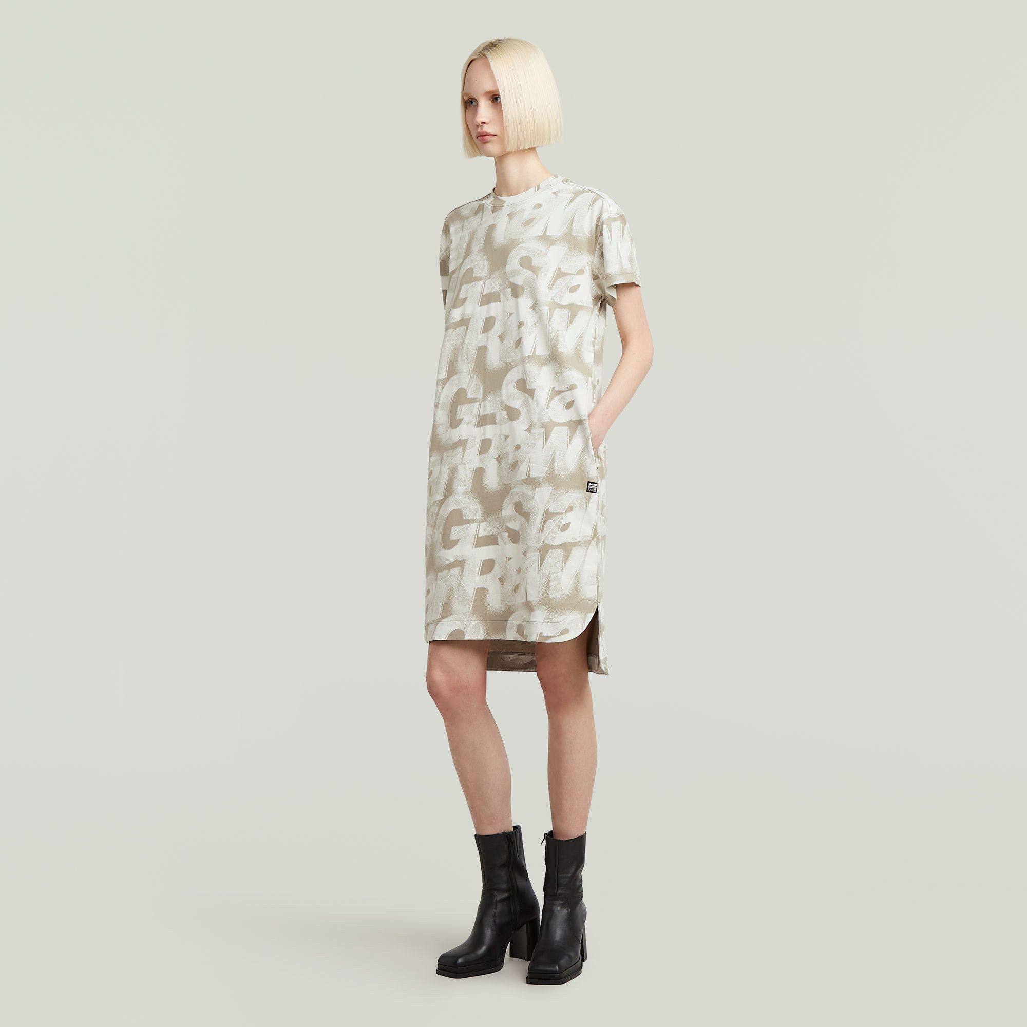 G-STAR Shirtkleid Printed loose t-shirt dress mit durchgängigem Print günstig online kaufen