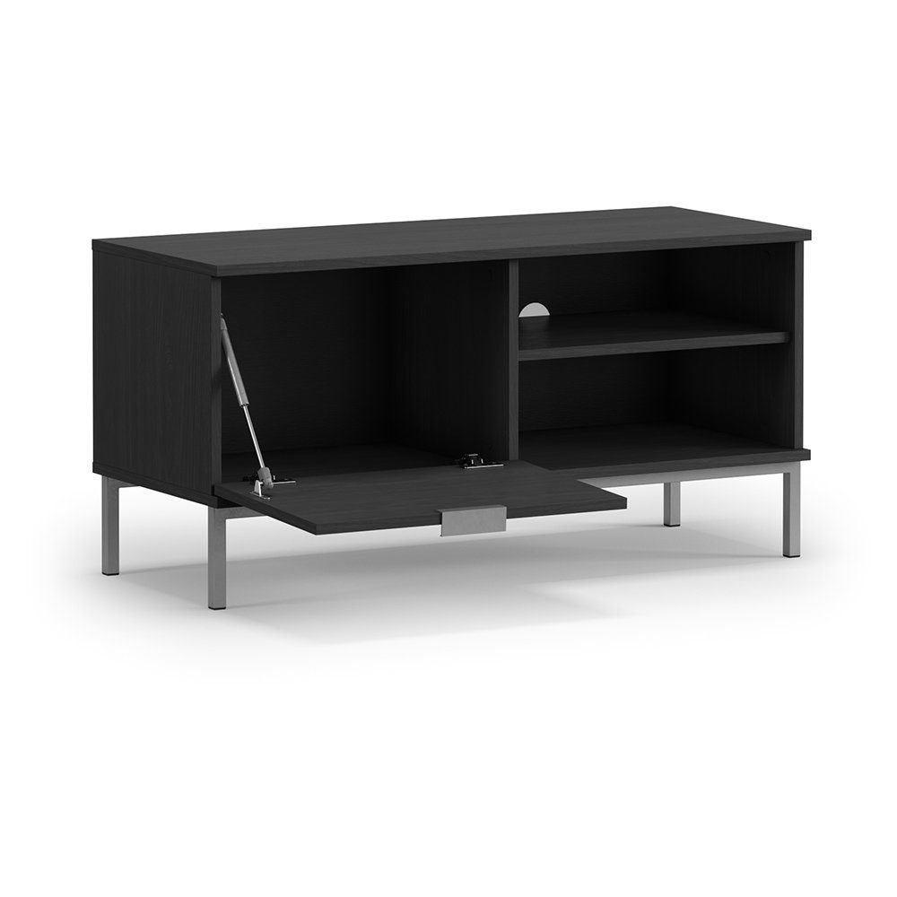 Esche Lomadox schwarz Wohnwand PERIA-132, & Nb. Wohnmöbel 2-tlg), Set, TV in Sideboard (2-St., Lowboard,