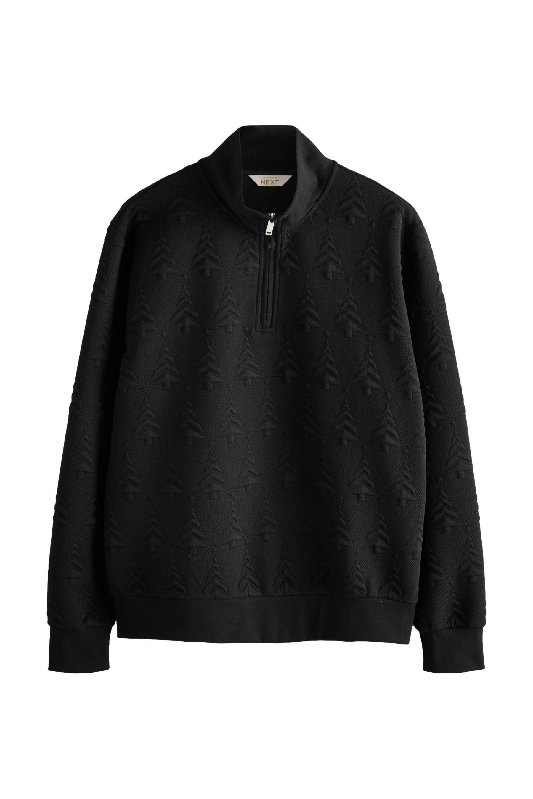 Next Sweater Jacquard-Pullover mit Reißverschlusskragen (1-tlg)