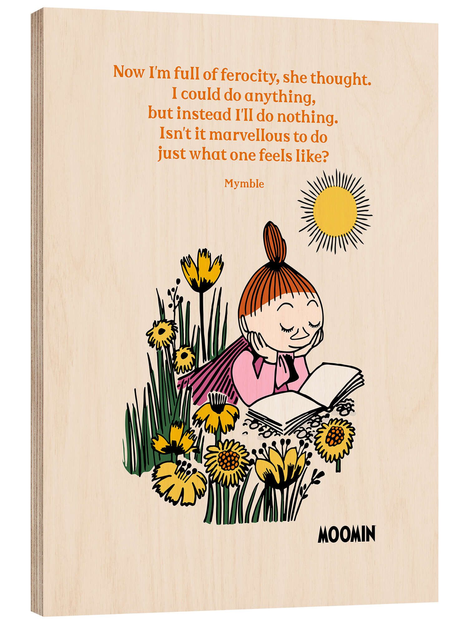 Posterlounge Wandbild Isn't it marvellous to do just what one feels like? - Mymble, Moomin, erhältlich als Poster, Leinwandbild, Wandsticker oder Acrylglasbild