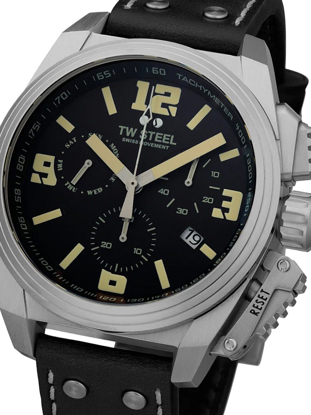 TW Steel Quarzuhr TW-Steel TW1111 Canteen Chronograph Herrenuhr 46mm 10ATM TW-Steel TW1111 Canteen Chronograph Herrenuhr 46mm 10ATM