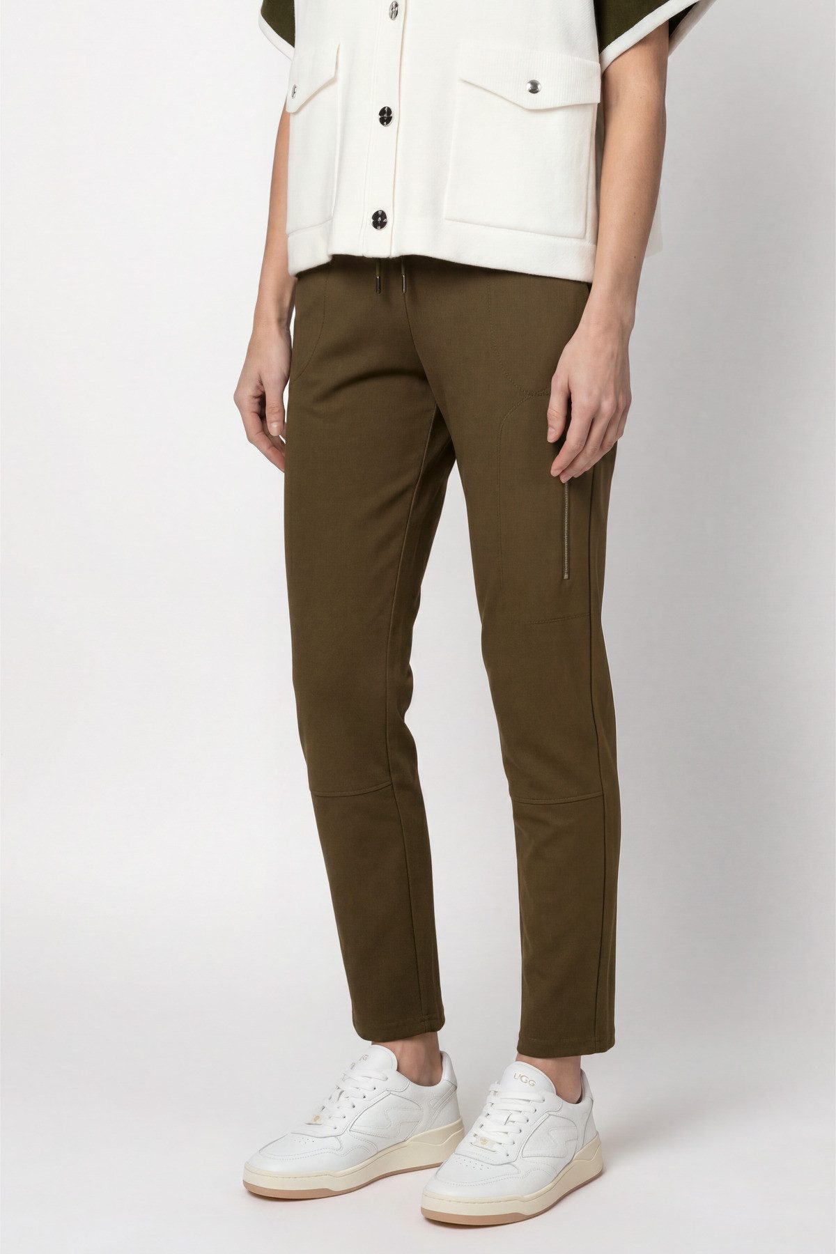 Monari Jogger Pants Hose Basic Rippe 72cm Regular fit mit Taschen