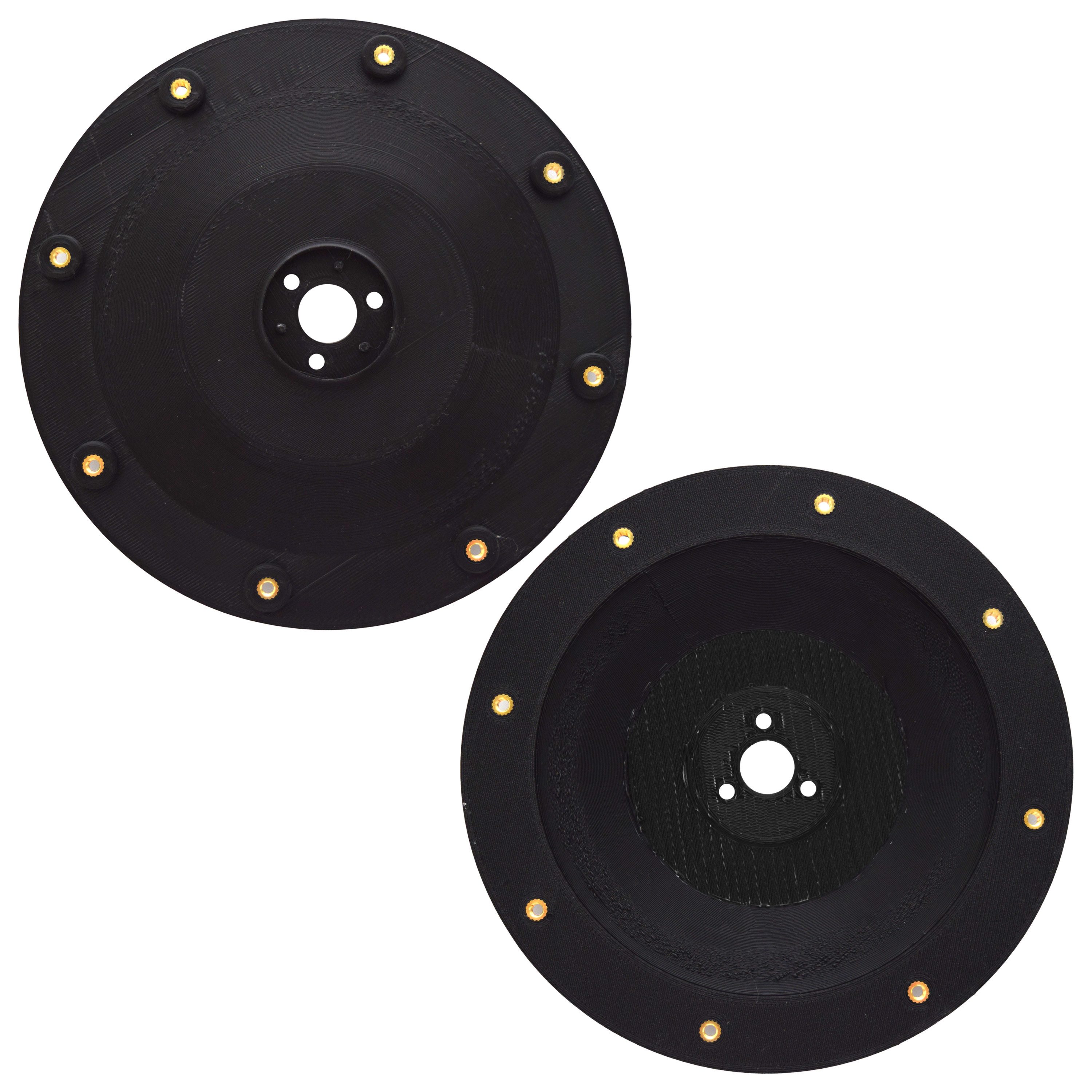 HERRLAN Mährobotermesser 2 x Premium Messerteller (für je 8 Klingen mit Zentralverschluss – Ø 172 mm Drehscheibe, kompatibel mit Mammotion Rasenroboter LUBA 1 & LUBA 2), HERRLAN-Qualität I Made in Germany schwarz