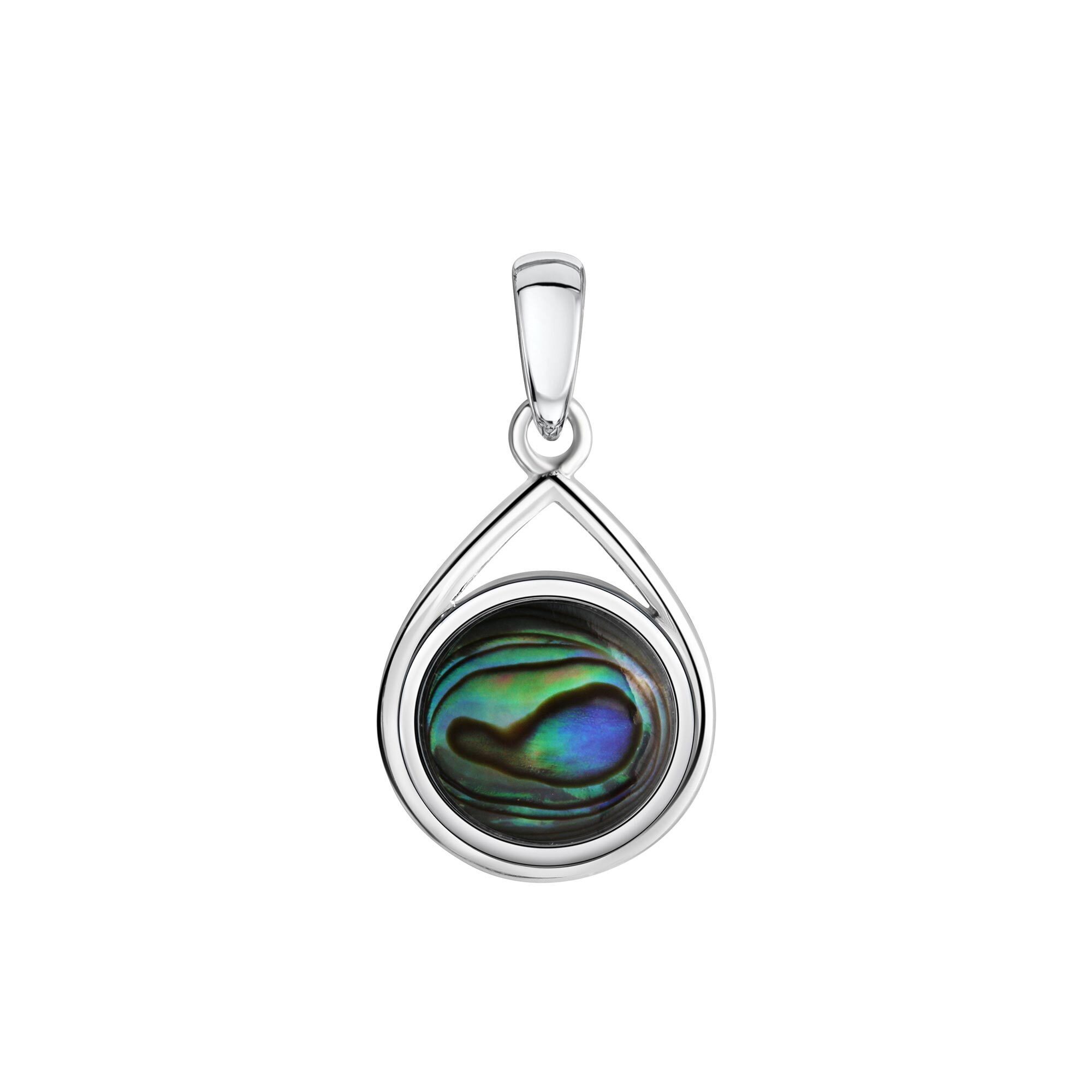 Kettenanhänger 925-Sterling Silber rhodiniert Abalone
