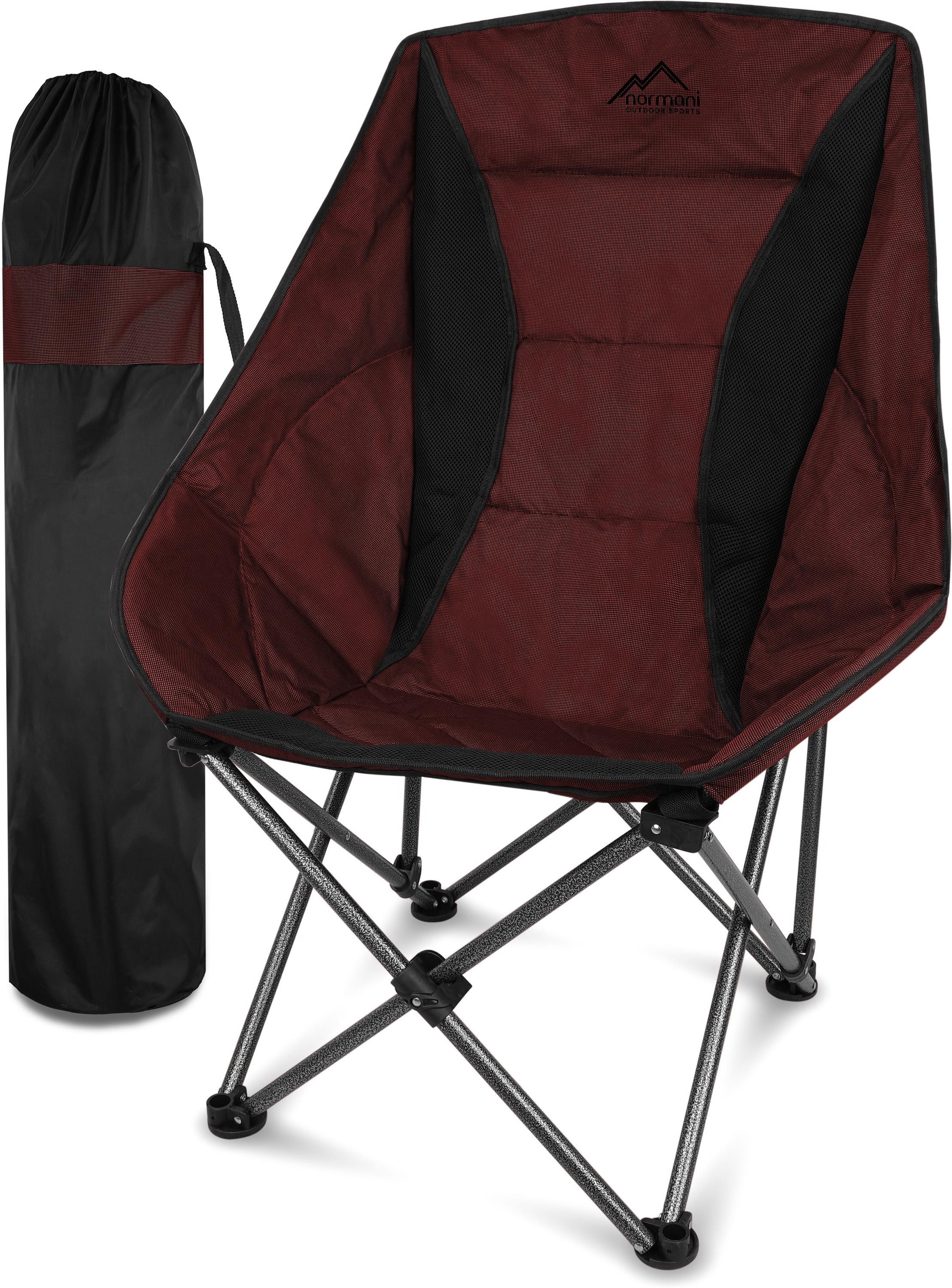 normani Campingstuhl Campingsessel Ontario, Campingstuhl Angelstuhl mit Getränkehalter - Gartenstuhl bis zu 150 kg
