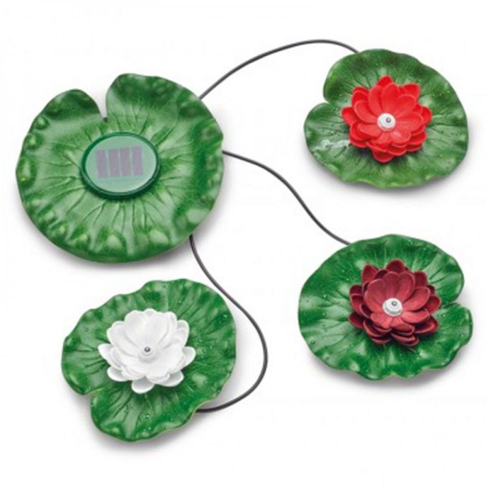 Teichfilter Pontec PondoSolar Lily LED Set 3 mit Solarzelle