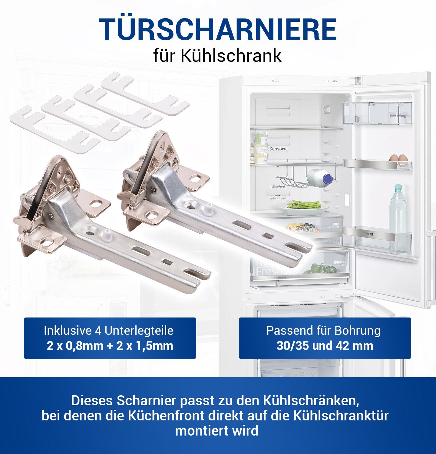 Türscharniere (1 Kühlschrank für Ersatz Set Montagezubehör St) Bosch VIOKS 00268698