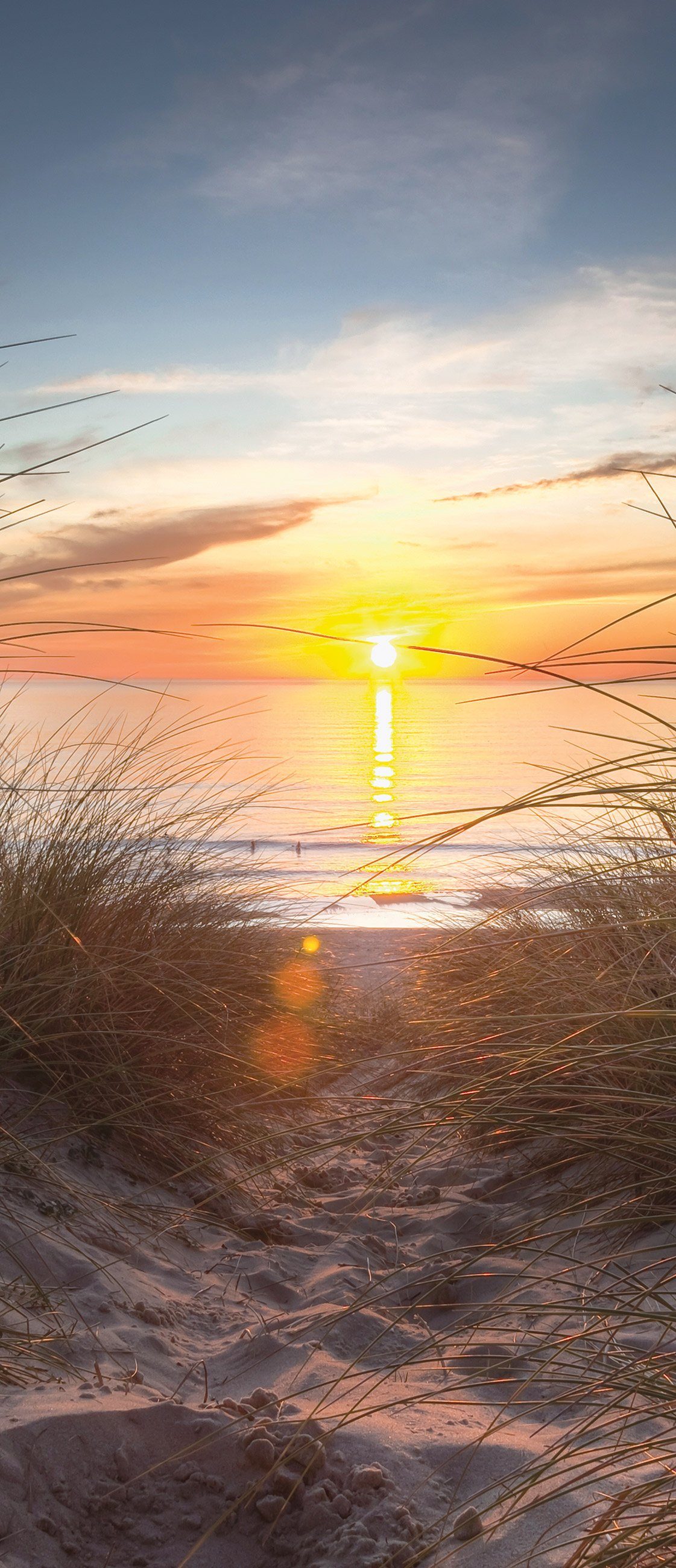 Wallarena Türtapete Strand, Türaufkleber Selbstklebend Türtapete 3D für Türfolie Glatt, Türposter cm, Tür, Selbstklebend Nordsee Fototapete Strand Meer Effekt 91x211