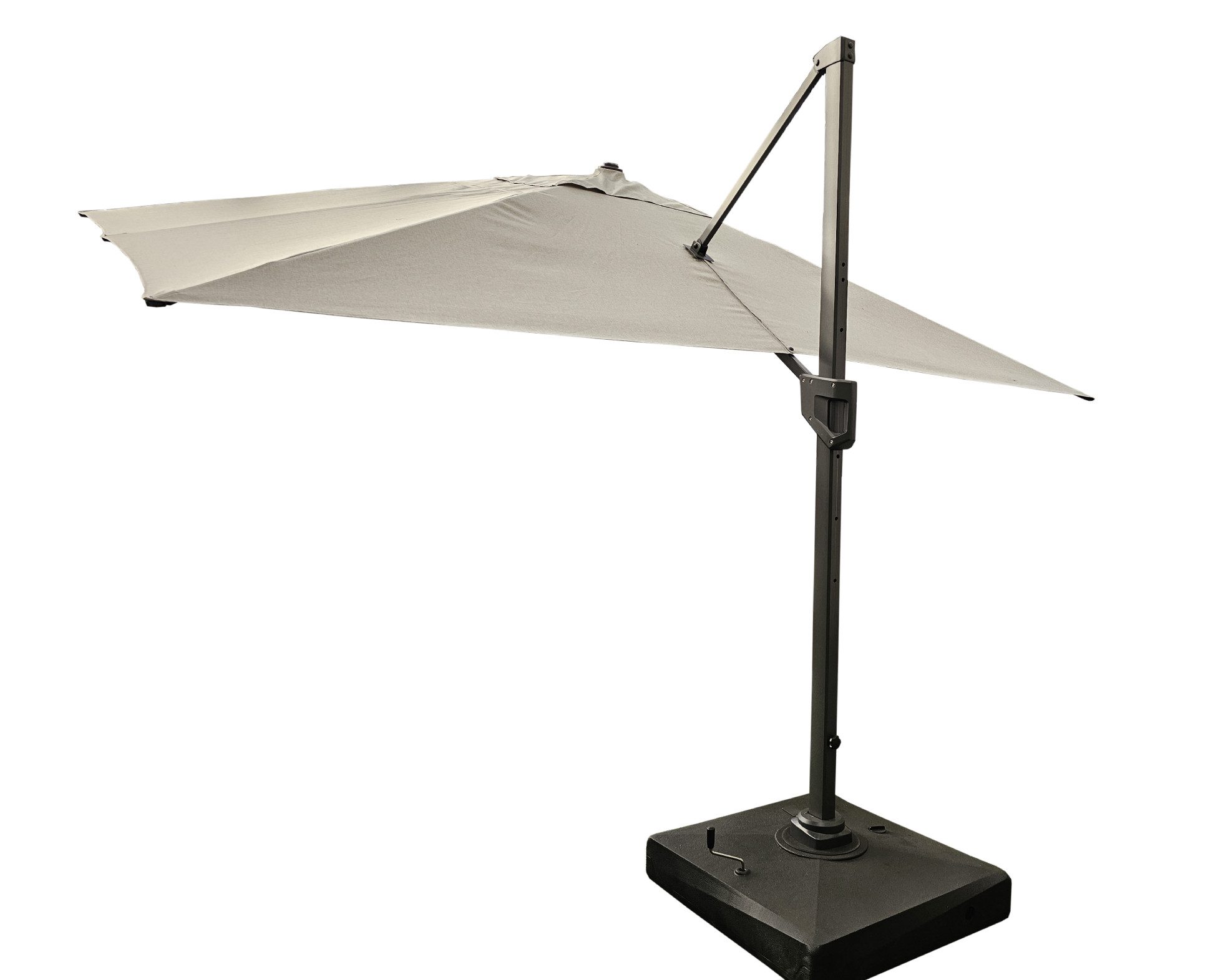 TEICO GROUP Ampelschirm Ampelschirm inkl. befüllbaren Schirmständer, LxB: 400x300 cm, schwenkbar, kippbar, drehbar, Aluminium, Polyester