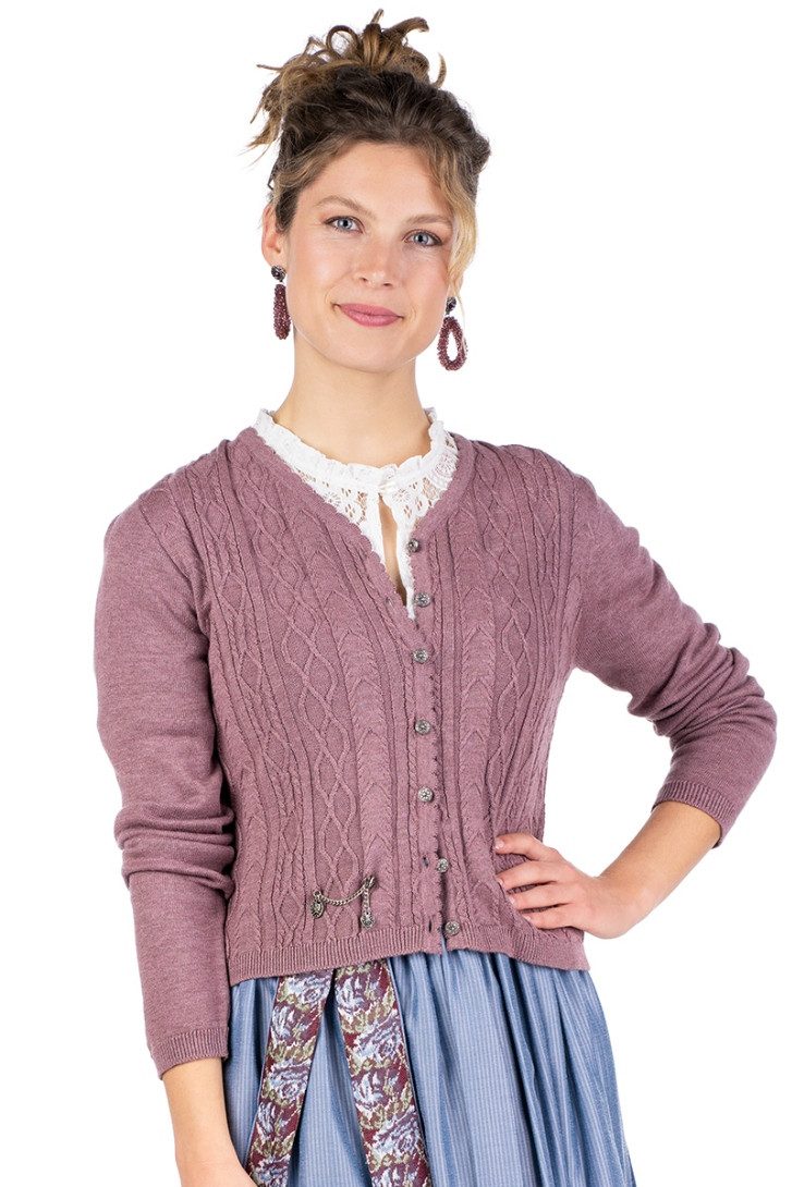 Spieth & Wensky Trachtenstrickjacke Trachten Strickjacke - FÜGEN - rosa günstig online kaufen