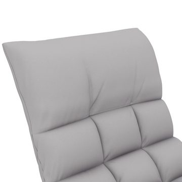 HOMCOM Schaukelstuhl mit verstellbarer Rückenlehne und Fußstütze (Schaukelsessel, 1 St), für Wohnzimmer, Schlafzimmer, Grau